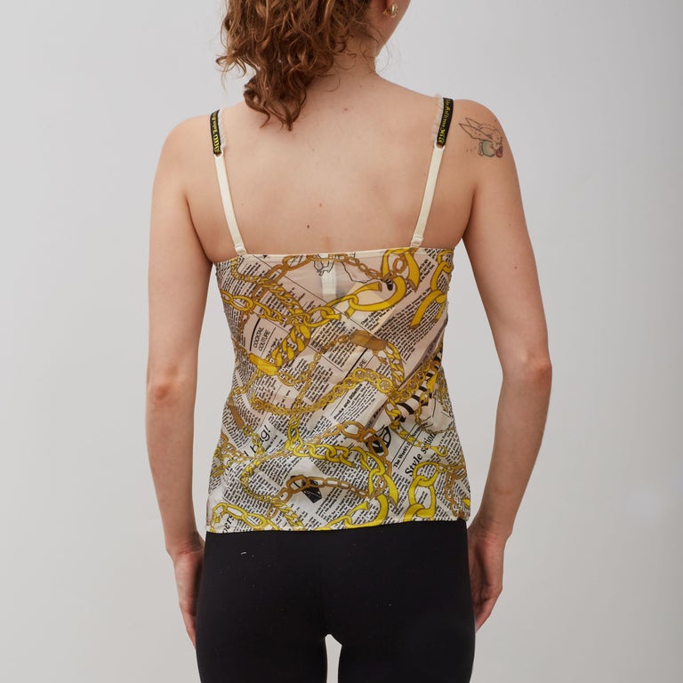 John Galliano Gazette Newsprint Camisole (Small) at 1stDibs