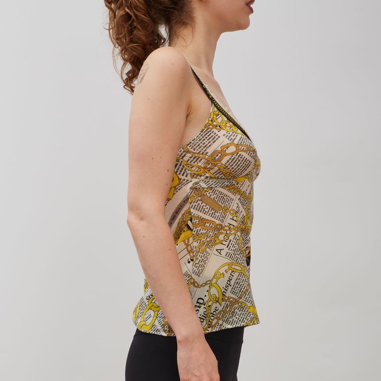 John Galliano Gazette Newsprint Camisole (Small) at 1stDibs