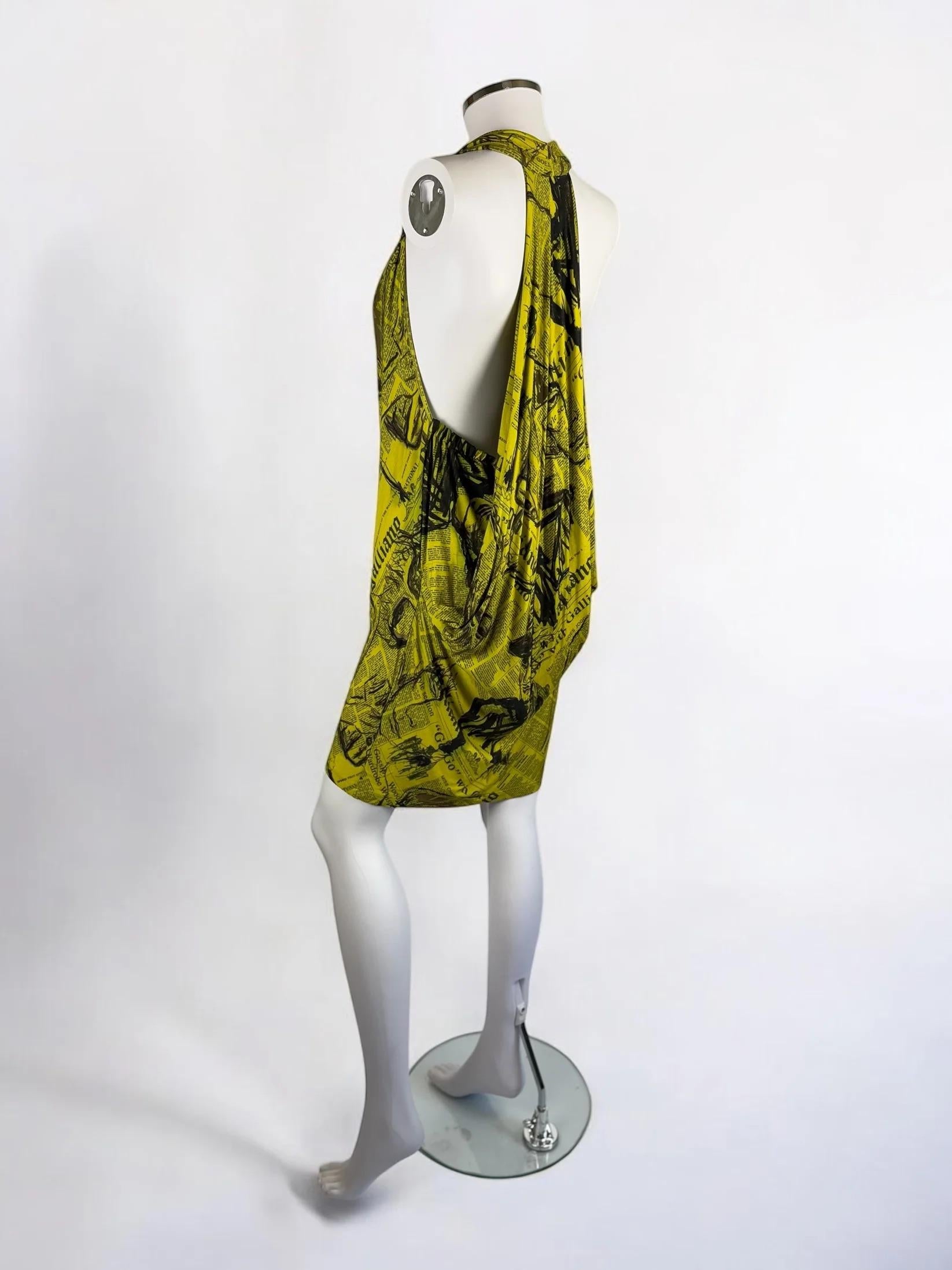 John Galliano Gazette Plunging Mini Dress, 2010 1