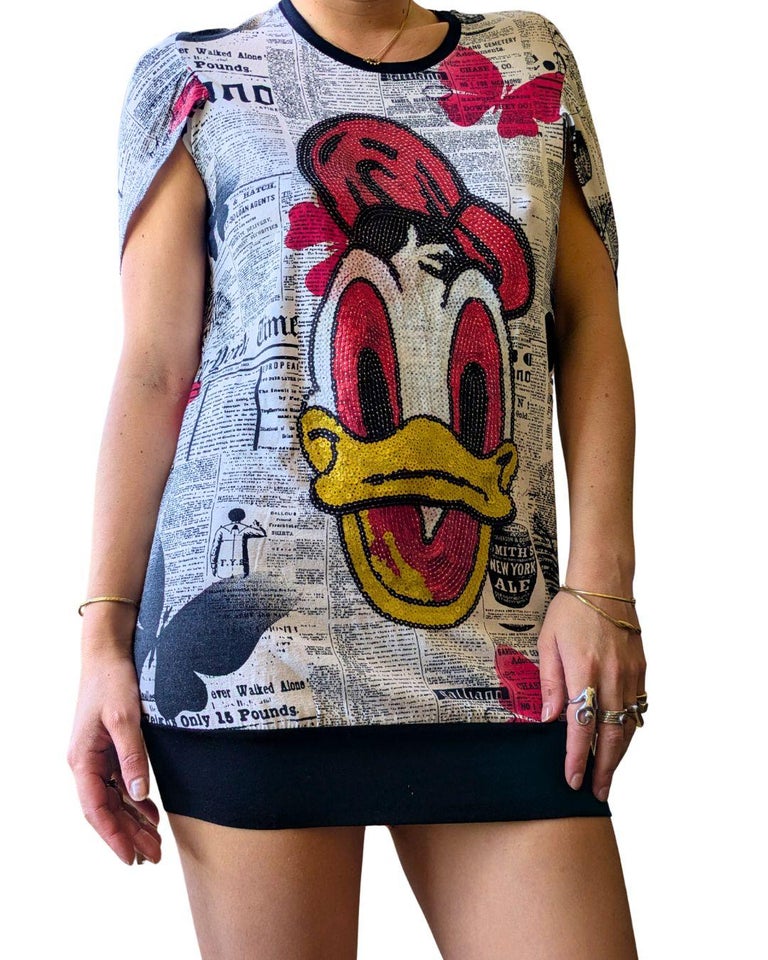 donald duck sequin dress John Galliano Gazette Print & Donald Duck Sequin Mini Dress