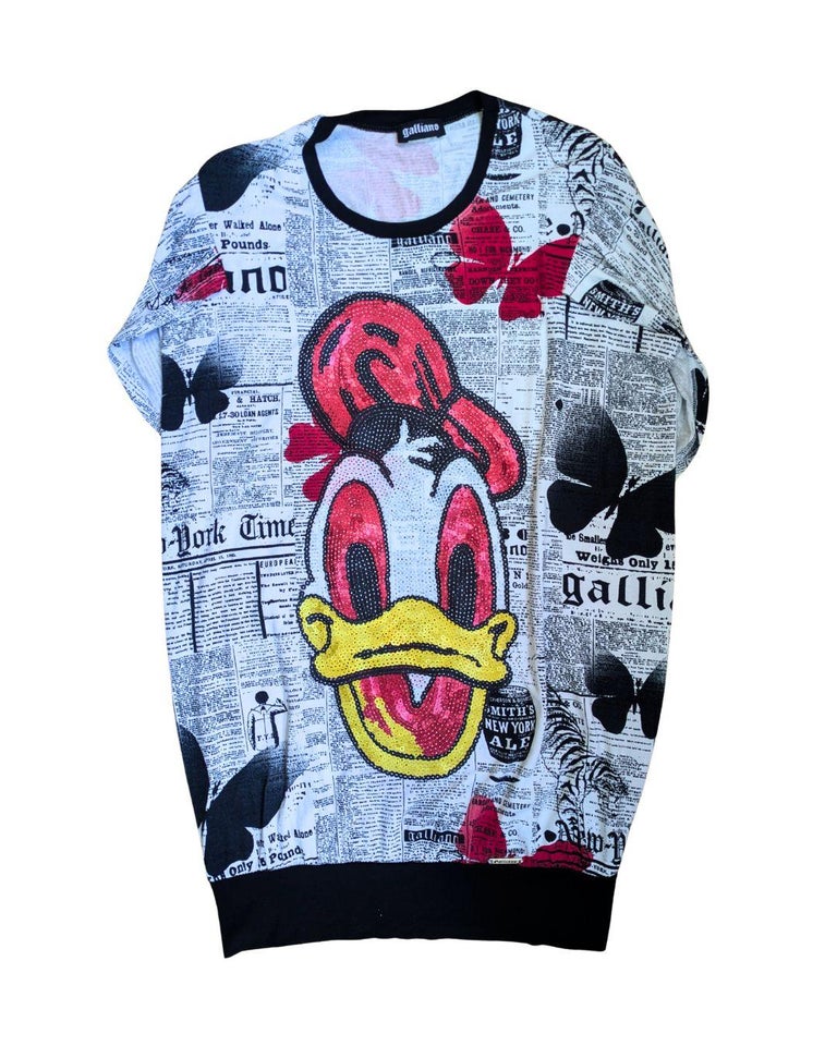 donald duck sequin dress John Galliano Gazette Print & Donald Duck Sequin Mini Dress