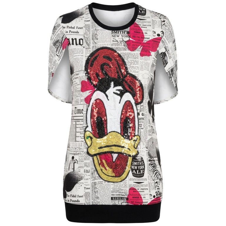 donald duck sequin dress Donald Duck. Disney Shirt Black Sequined With Side Fringe