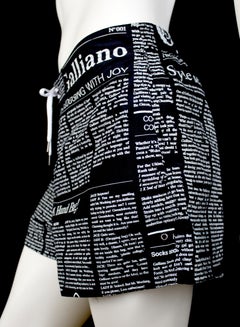 John Galliano Gazette Print Swimming Trunks, SS2011, Size XXL