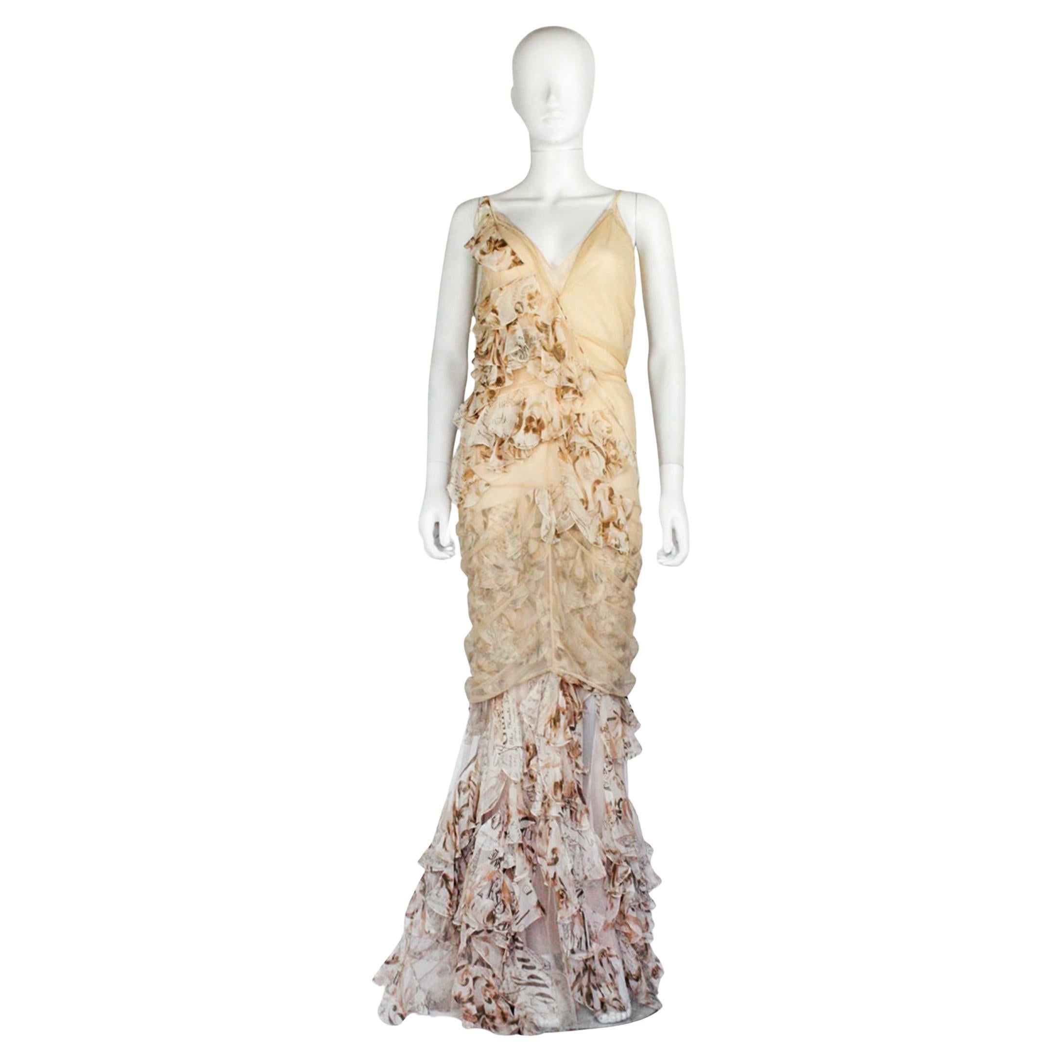 John Galliano Gazette Runway Dress, S/S 2006 For Sale