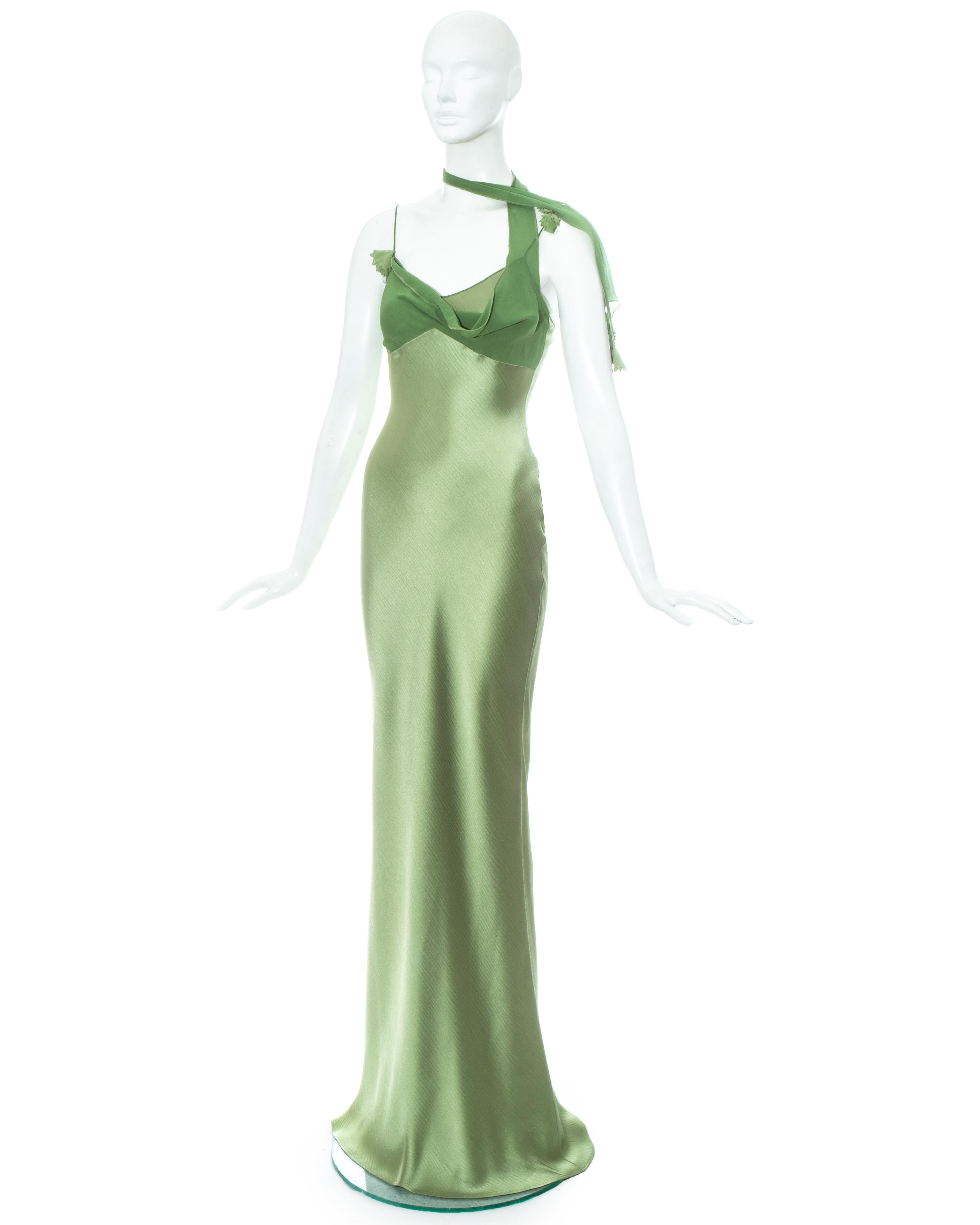 john galliano green dress