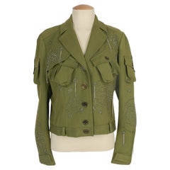 John Galliano green jacket