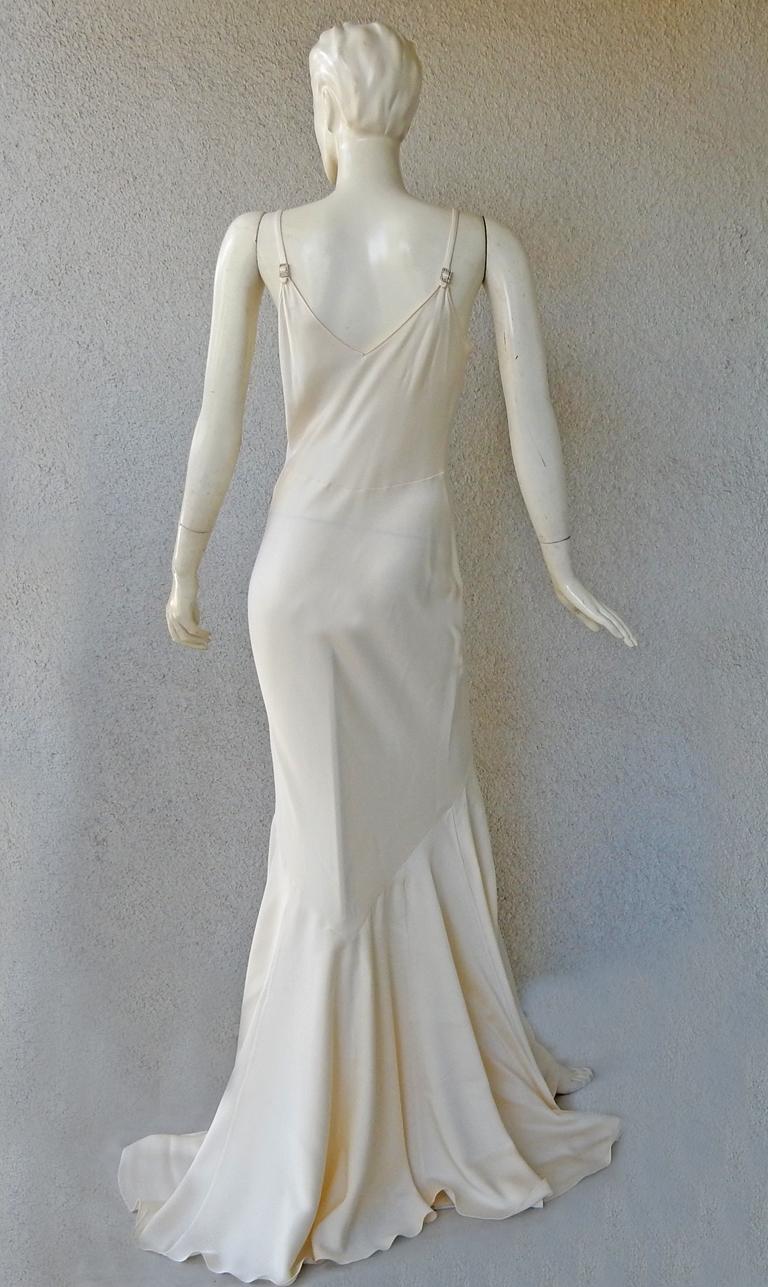 Women's John Galliano Harlowesque Deco Inspired Bias Cut Gown