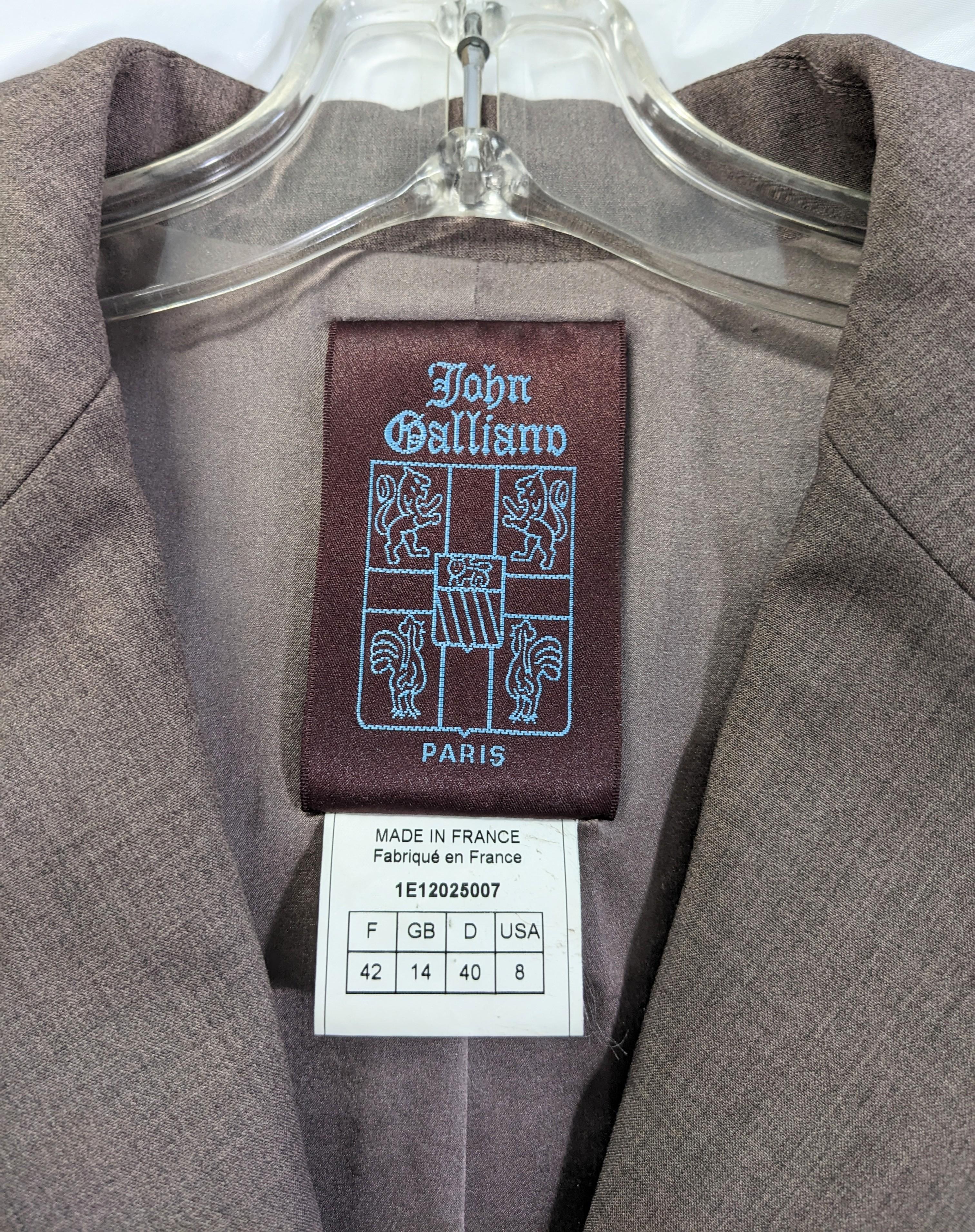 John Galliano Heathered Wool Two Piece Suit S/S 2001 For Sale 5
