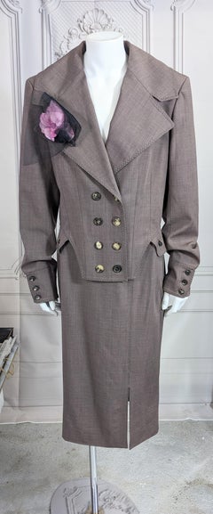 John Galliano Heathered Wool Two Piece Suit S/S 2001
