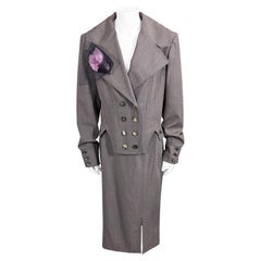 John Galliano Zweiteiliger Anzug aus beheizter Wolle S/S 2001