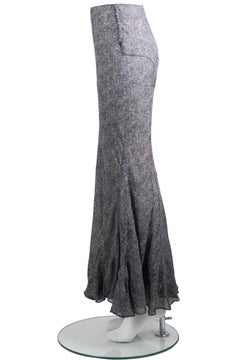 John Galliano Herringbone Silk Fishtail Skirt Spring/Summer 2001