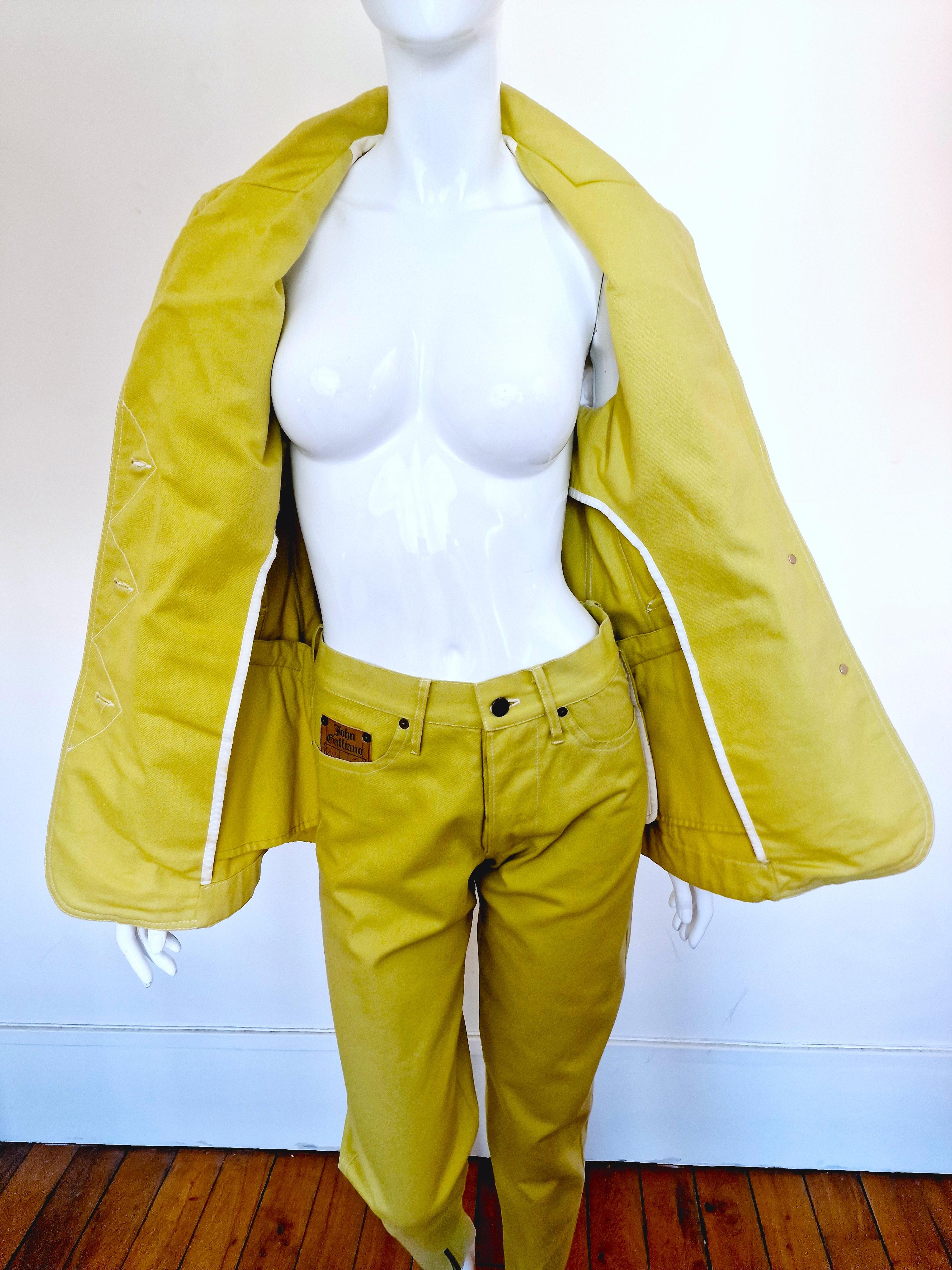 John Galliano Honcho Woman 1991 S/S Runway London Medium L Dress Ensemble Suit For Sale 5