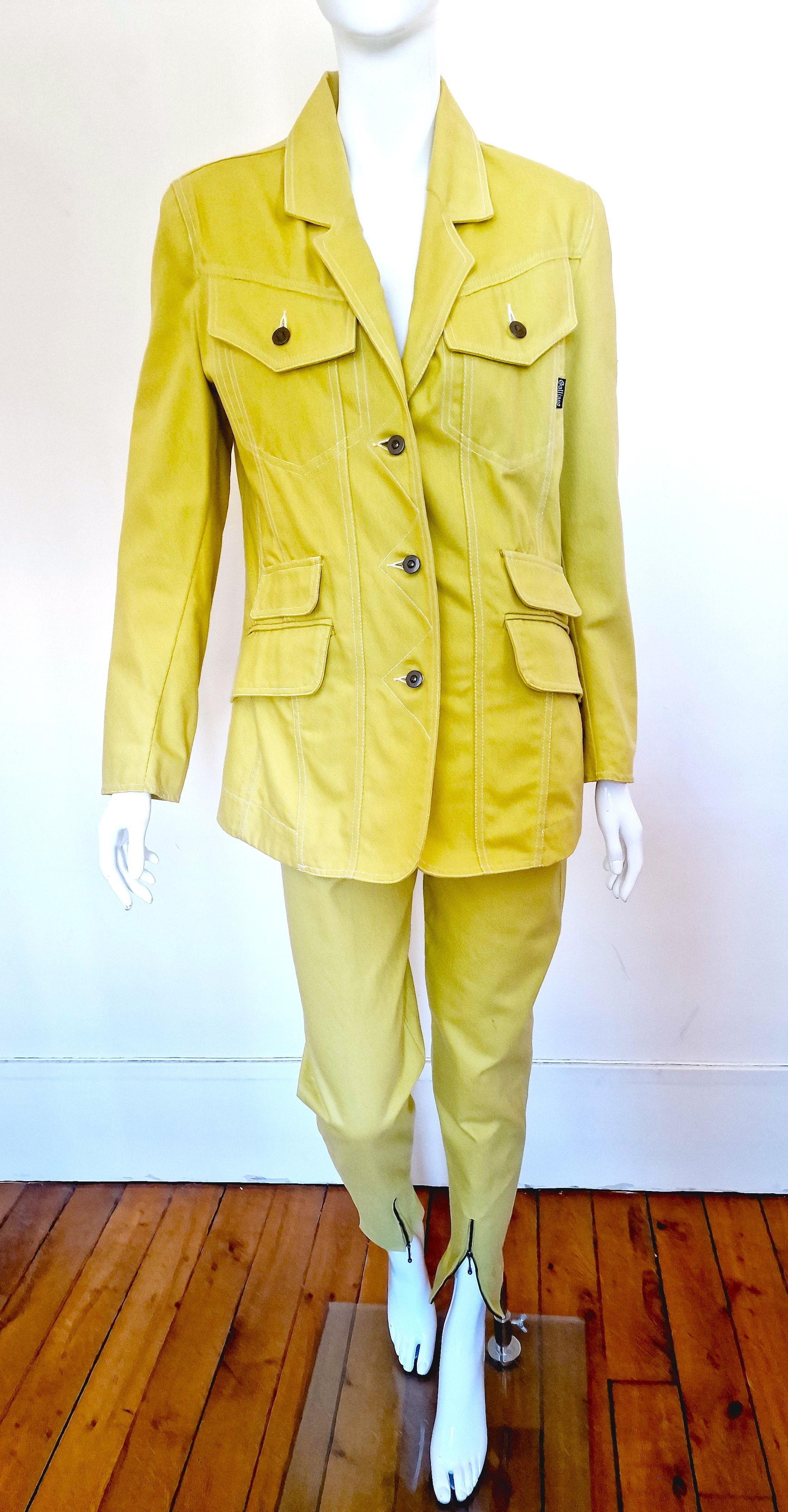 John Galliano Honcho Woman 1991 S/S Runway London Medium L Dress Ensemble Suit For Sale 2