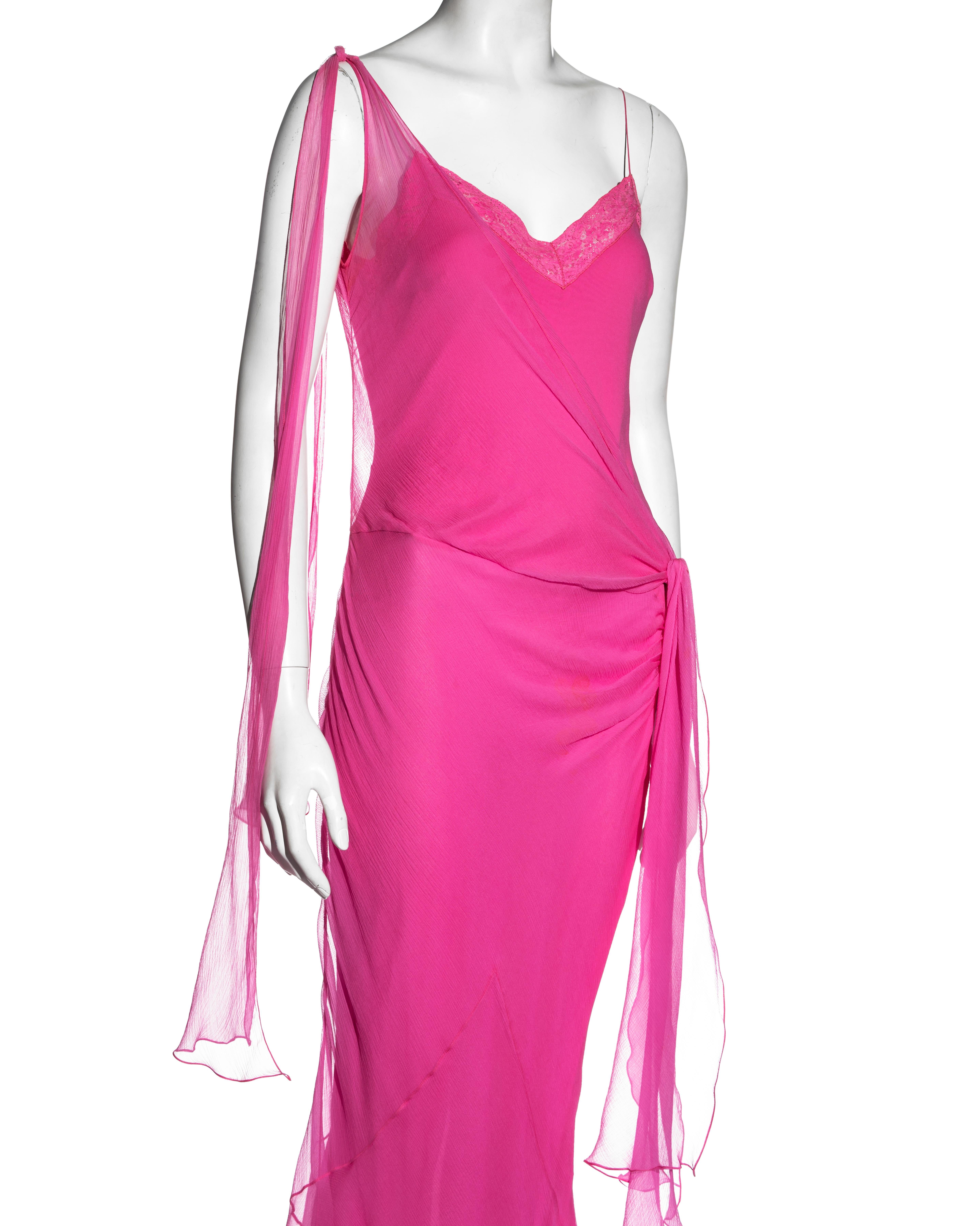 dark pink silk dress