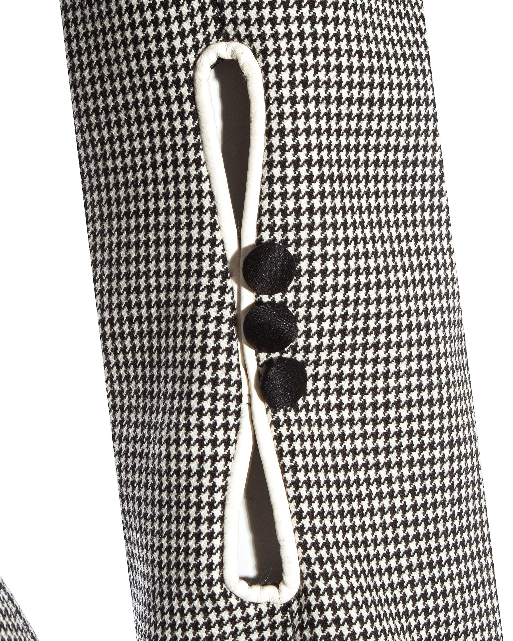 John Galliano hound's tooth check wool jacket with padded hips, ss 1995 2