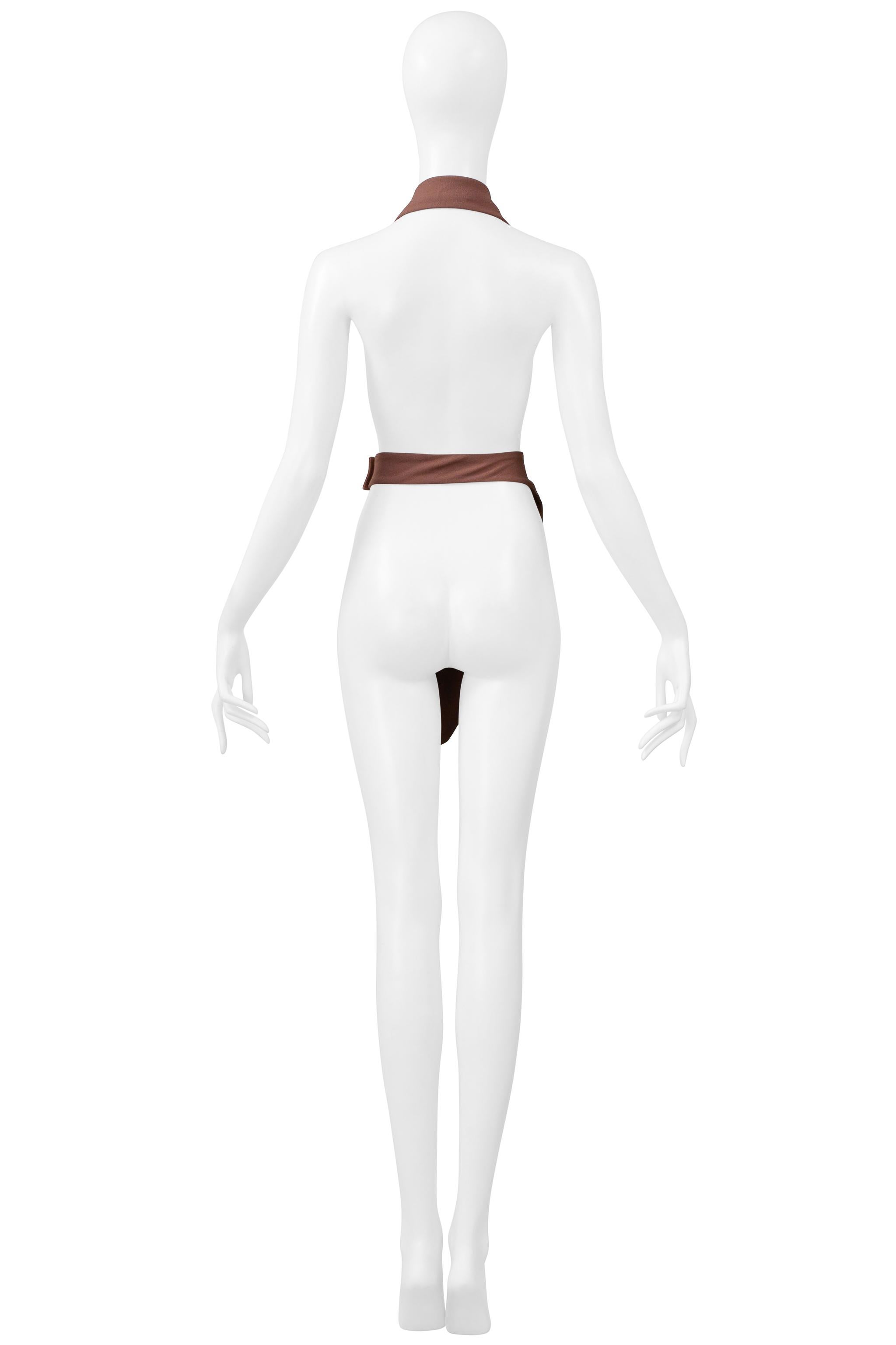 John Galliano Iconic Wrap Around Cutout Suiting Top 1988 For Sale 6