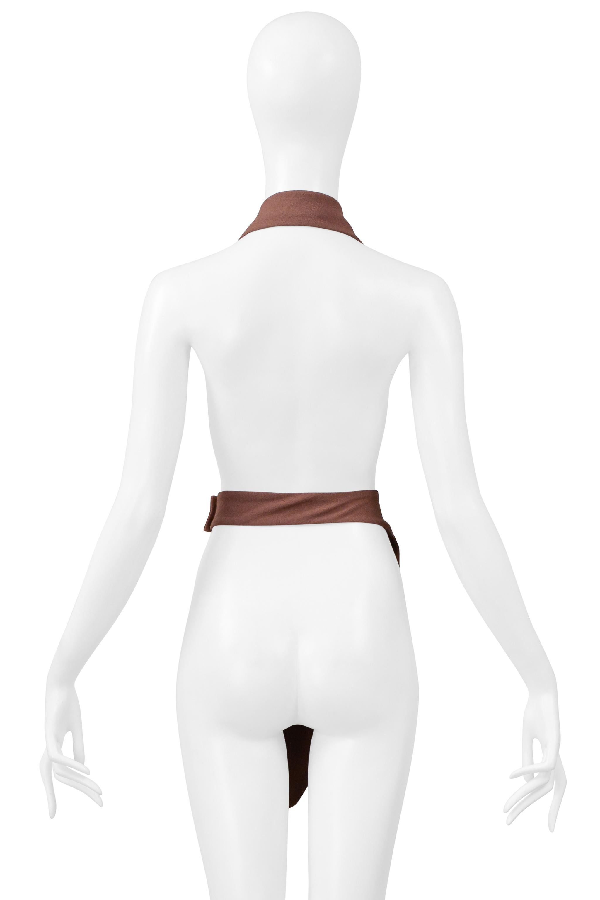 John Galliano Iconic Wrap Around Cutout Suiting Top 1988 For Sale 7