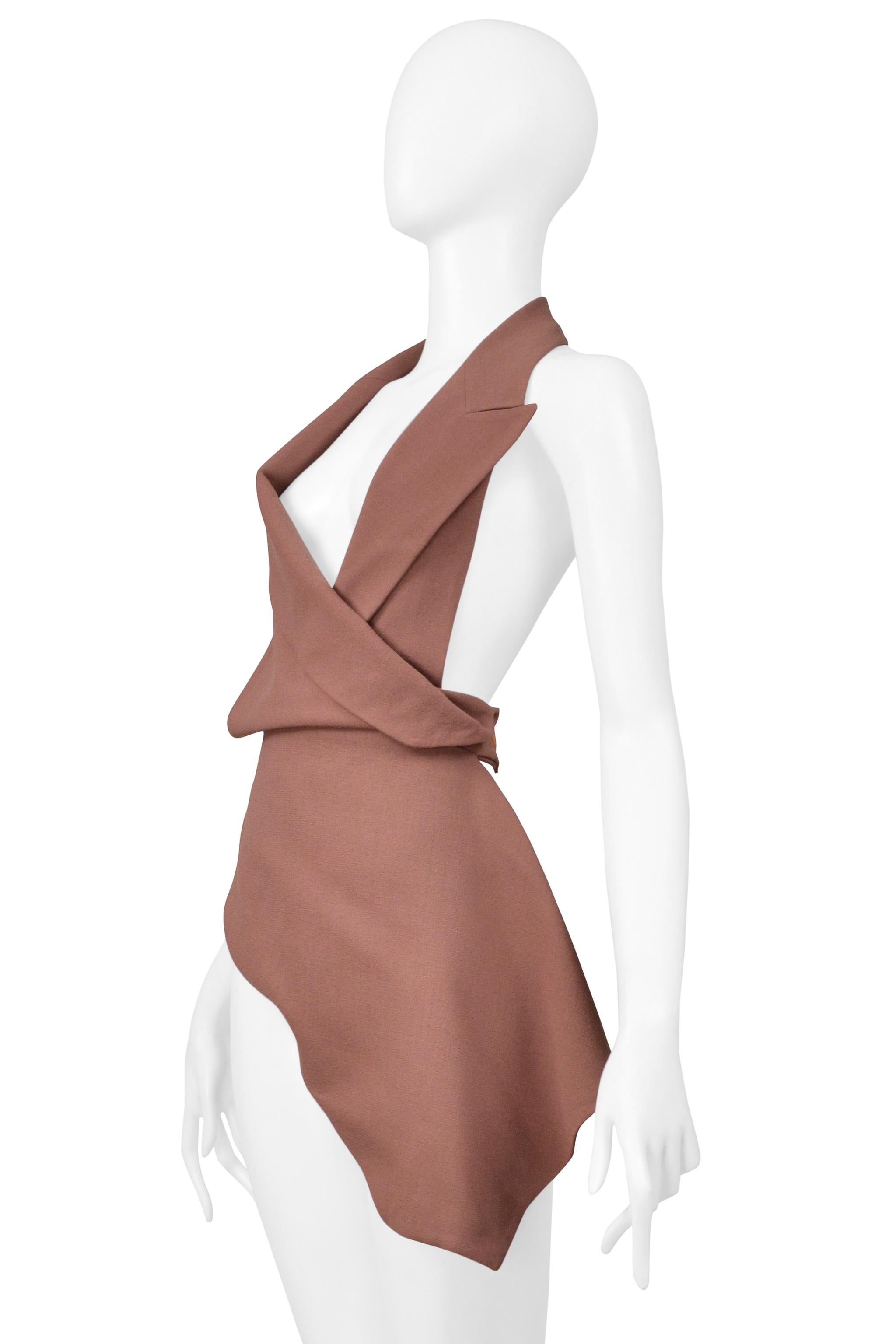 John Galliano Iconic Wrap Around Cutout Suiting Top 1988 For Sale 1