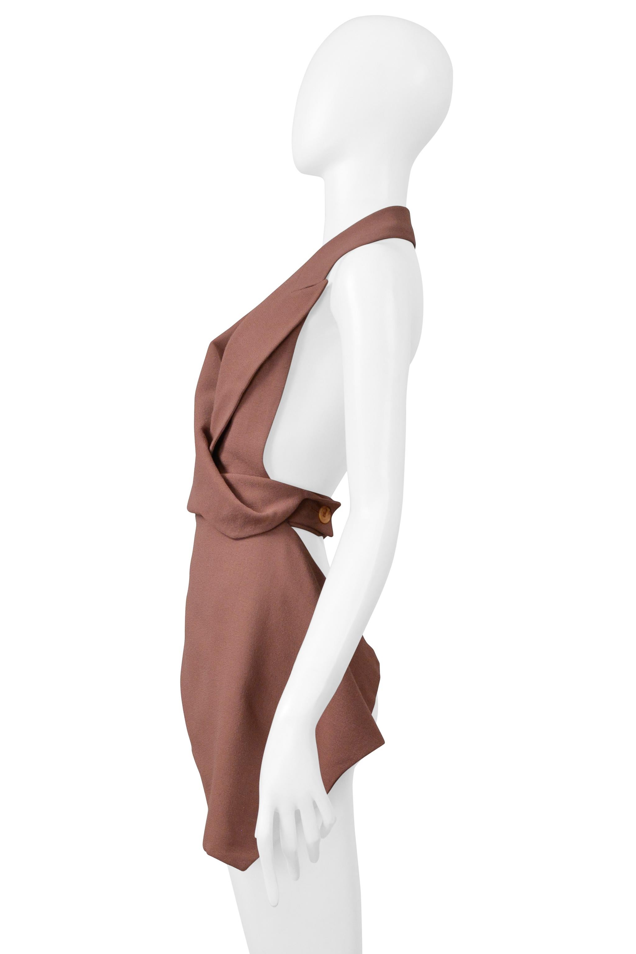 John Galliano Iconic Wrap Around Cutout Suiting Top 1988 For Sale 2