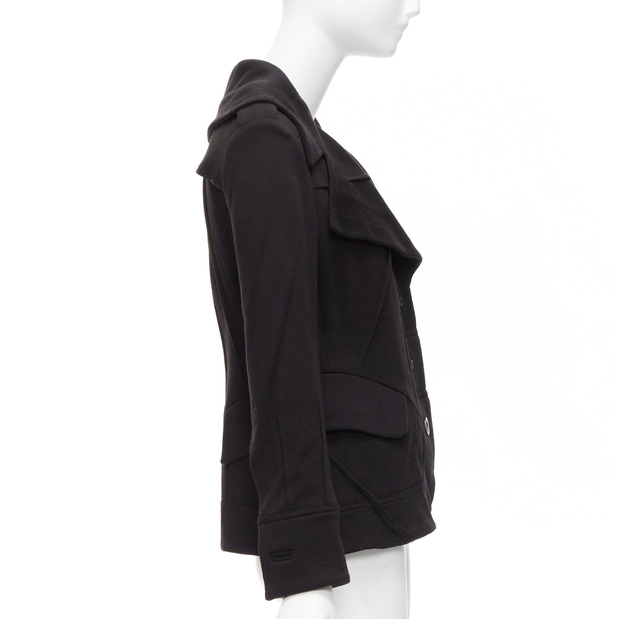 JOHN GALLIANO inverted reconstructed pleat foldover collar blazer jacket FR38 M For Sale 1