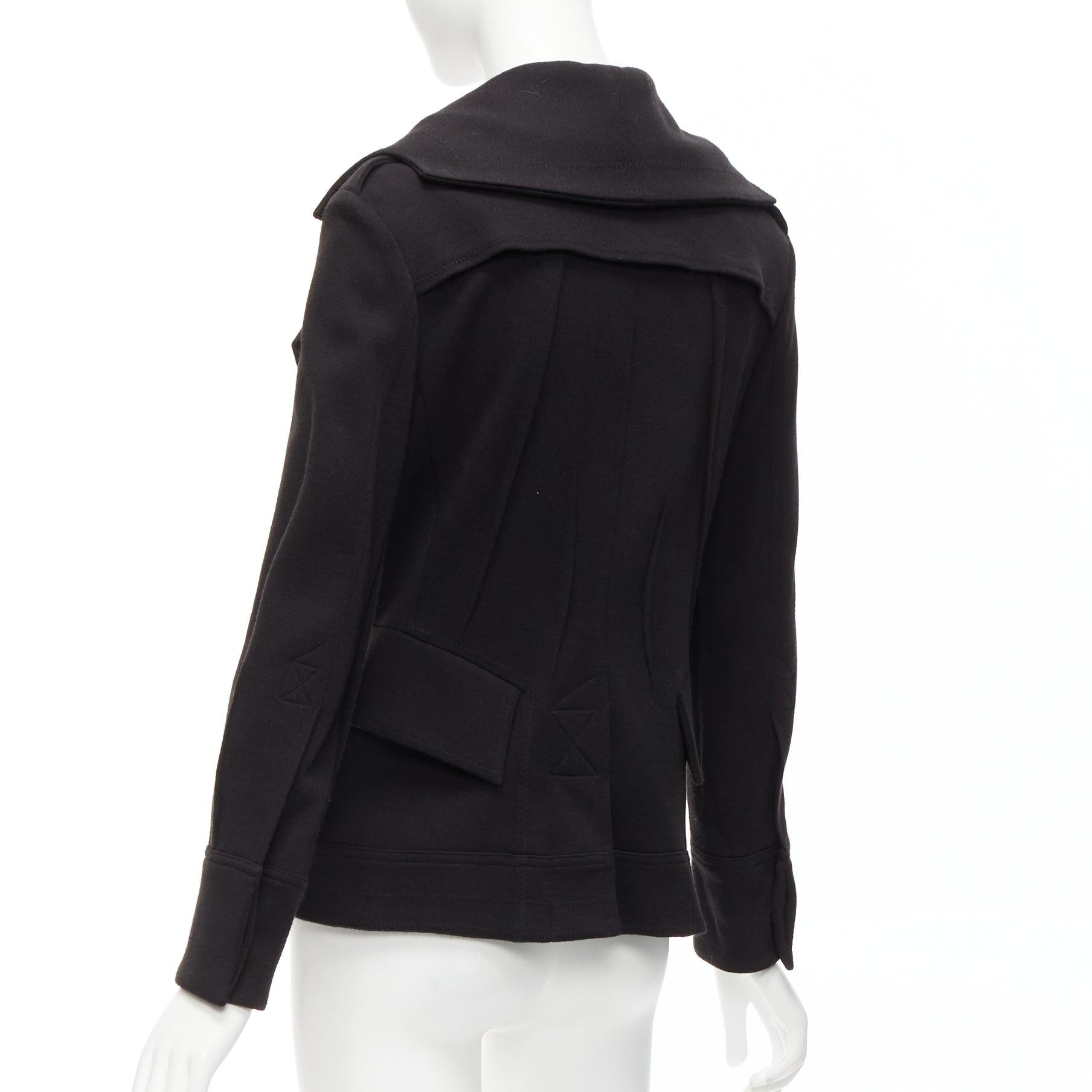 JOHN GALLIANO inverted reconstructed pleat foldover collar blazer jacket FR38 M For Sale 3