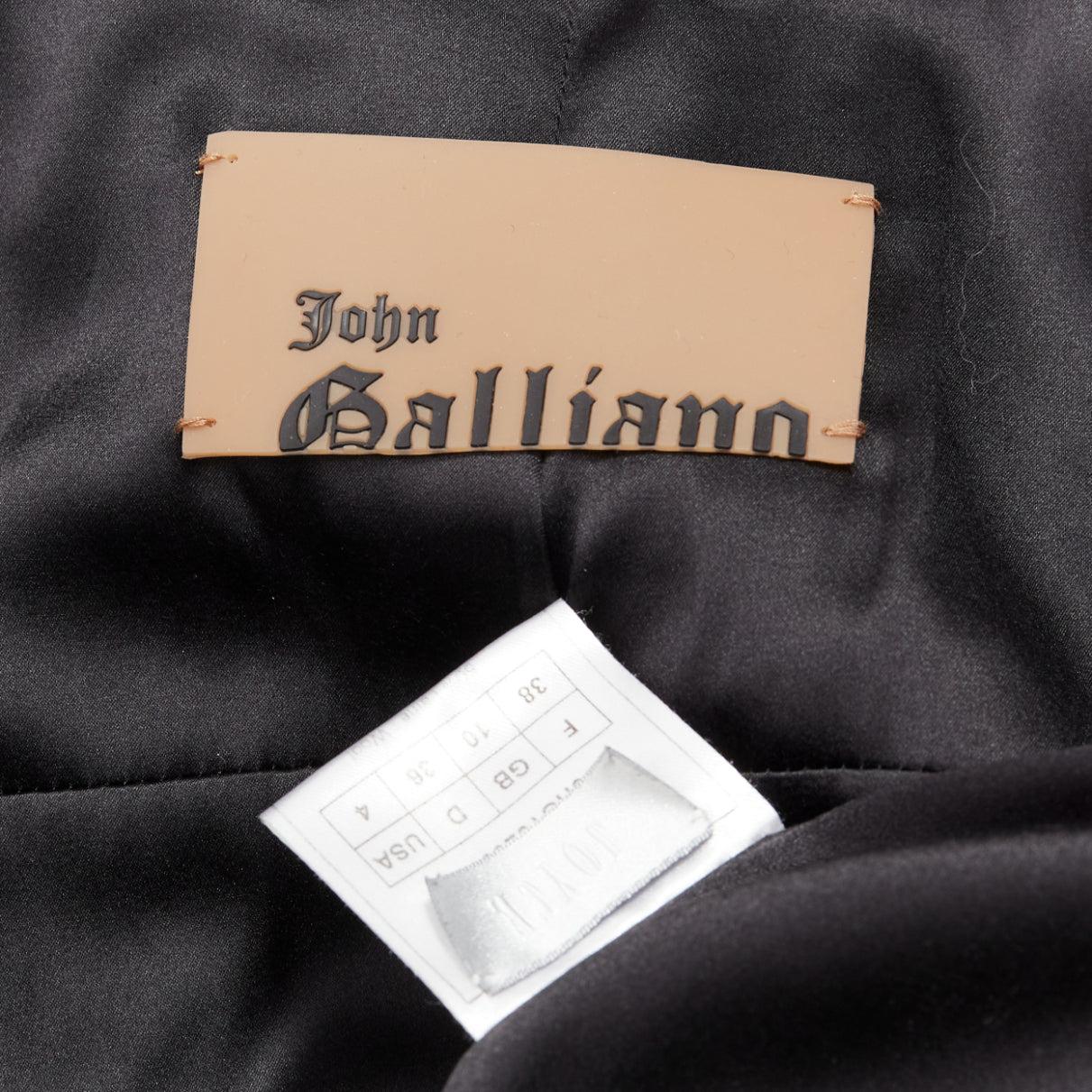 JOHN GALLIANO inverted reconstructed pleat foldover collar blazer jacket FR38 M For Sale 5