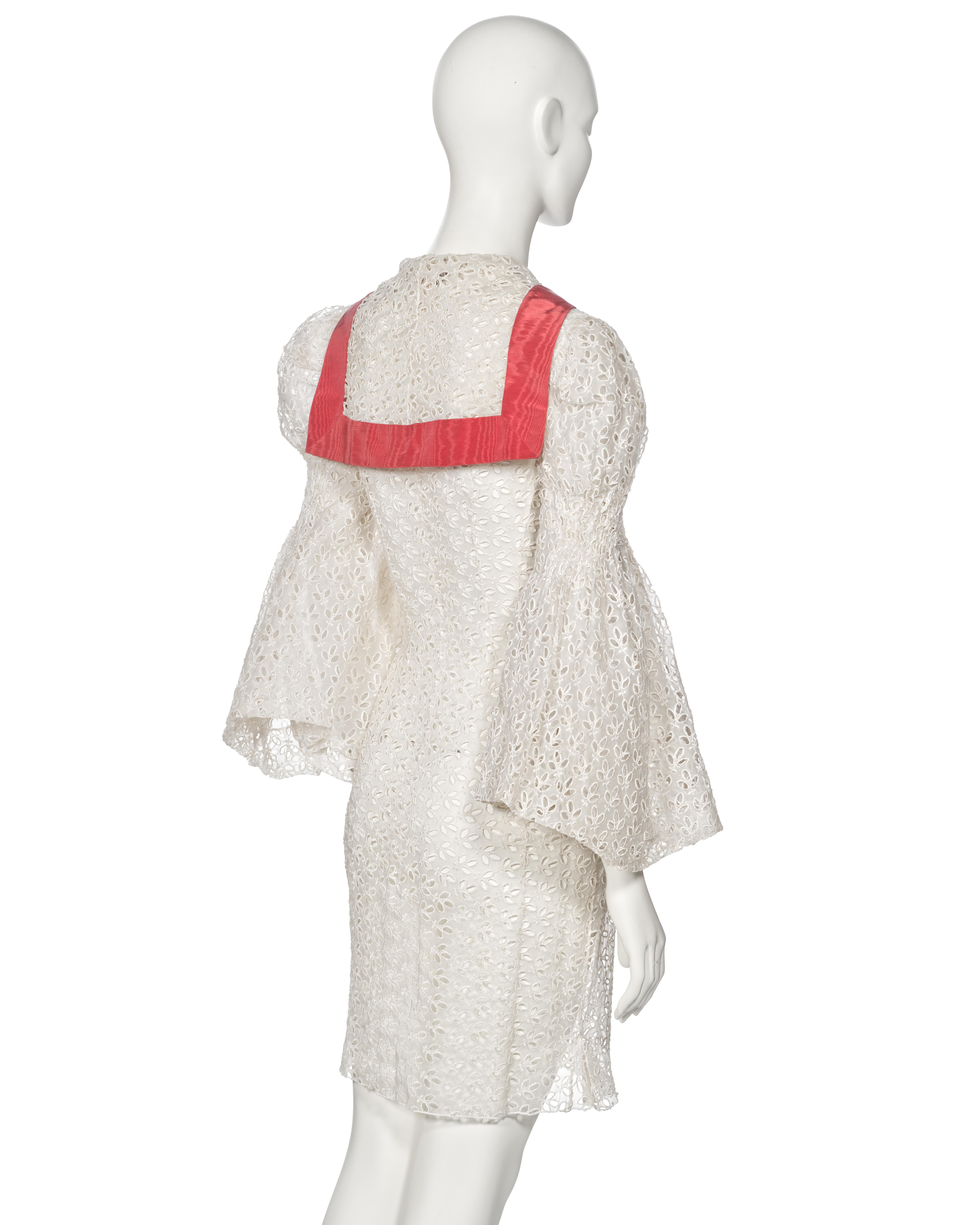 John Galliano Ivory Organza Cut-Work 'L'Ecole de Danse' Dress, ss 1996 For Sale 8