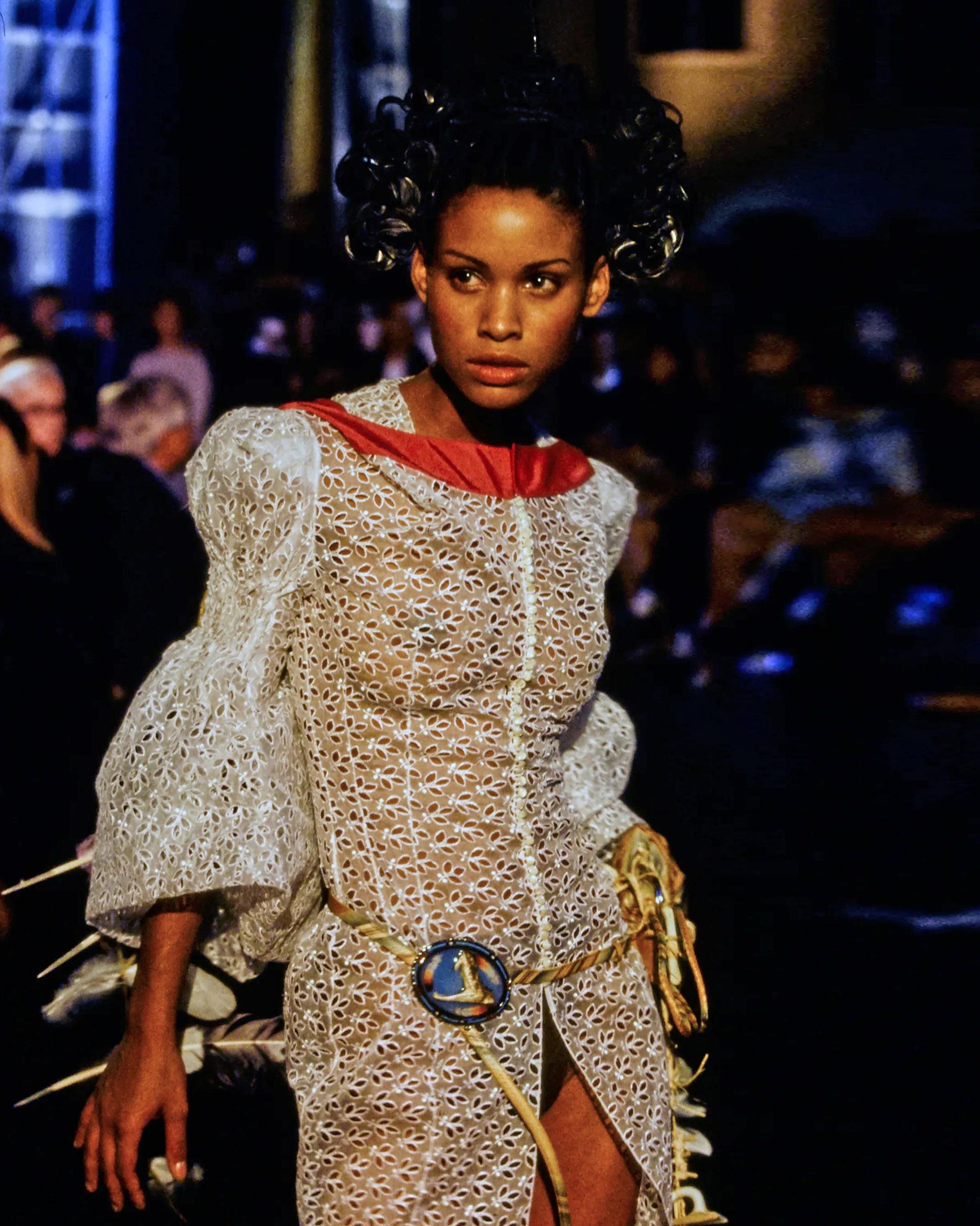 John Galliano Ivory Organza Cut-Work 'L'Ecole de Danse' Dress, ss 1996 For Sale 1