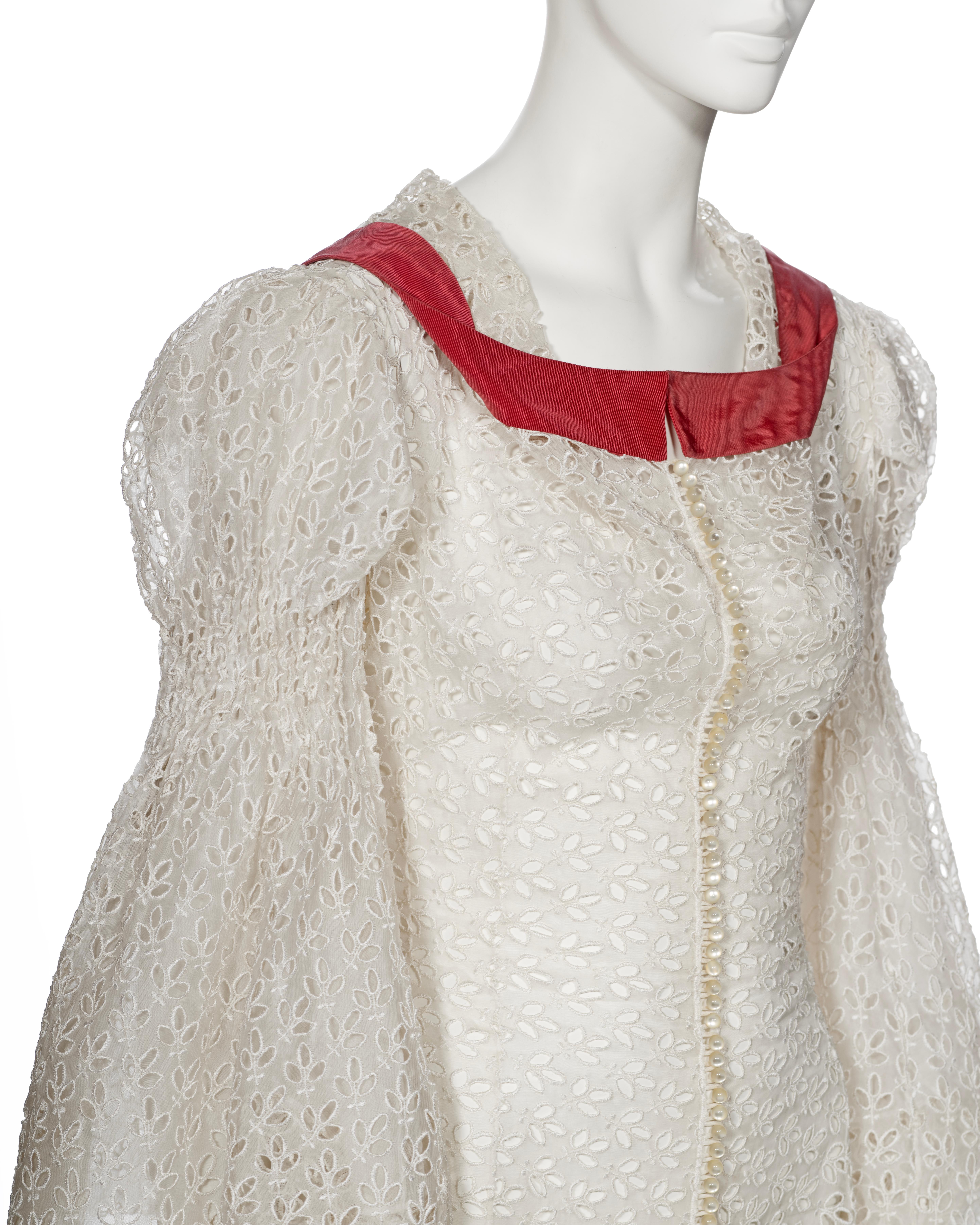 John Galliano Ivory Organza Cut-Work 'L'Ecole de Danse' Dress, ss 1996 For Sale 4