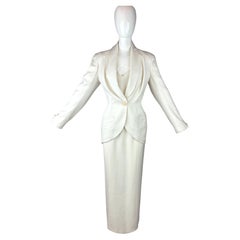 John Galliano Ivory Wedding Dress & Jacket Ensemble Spring / Summer S/S 2000