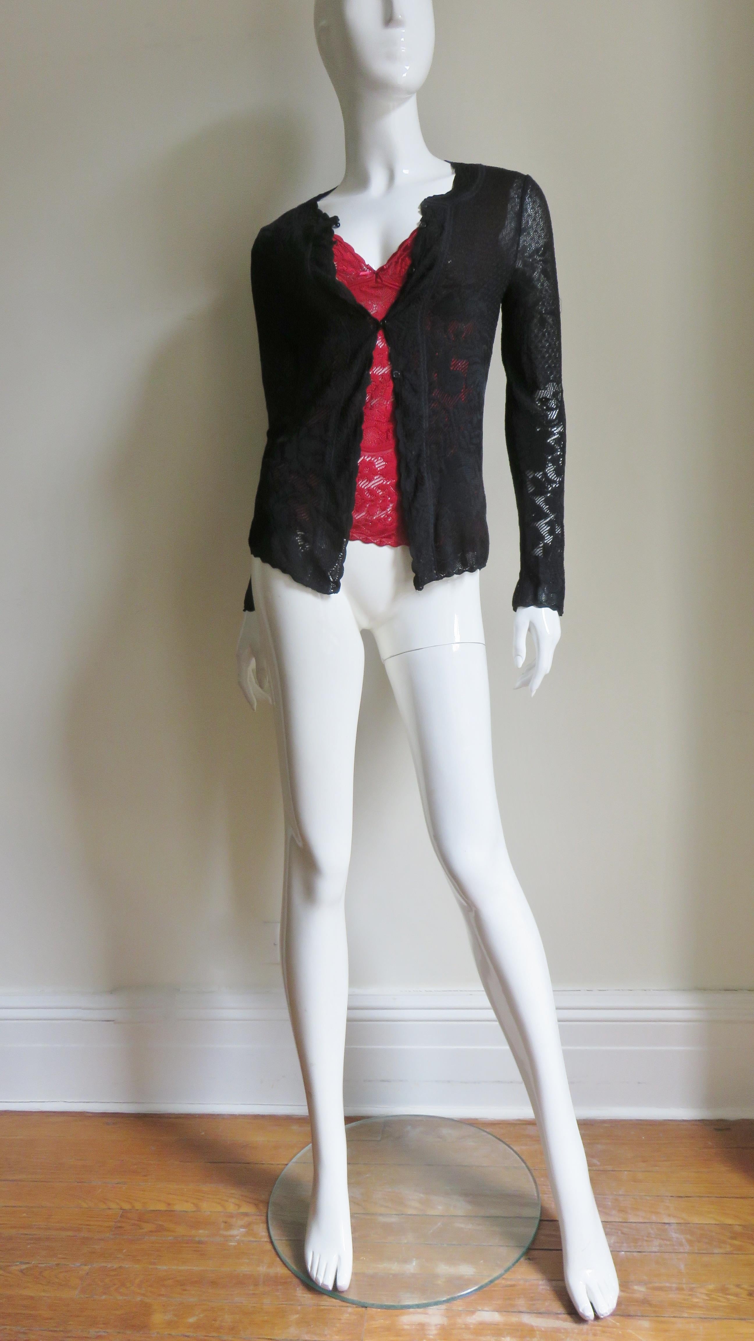 John Galliano Lace Cardigan and 2 Camisoles Set For Sale 1