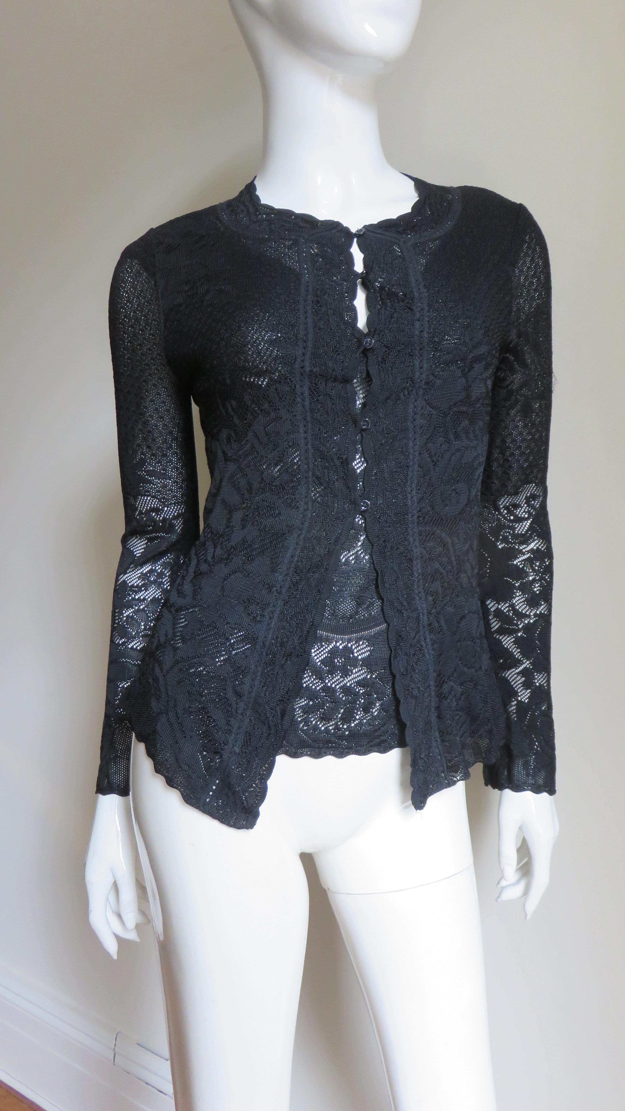 John Galliano ensemble cardigan et 2 caraco en vente 8