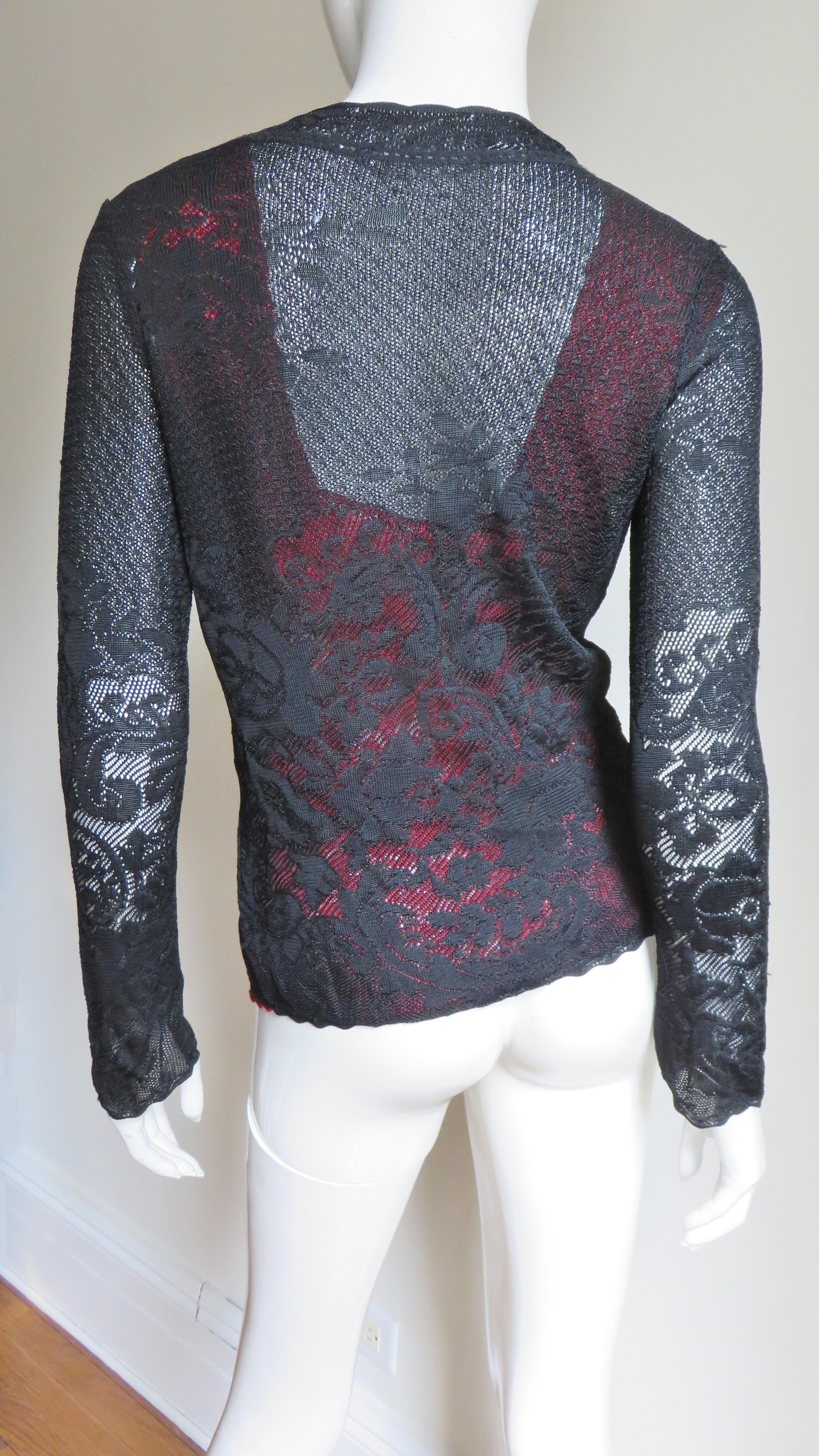 Women's John Galliano Lace Cardigan and 2 Camisoles Set For Sale