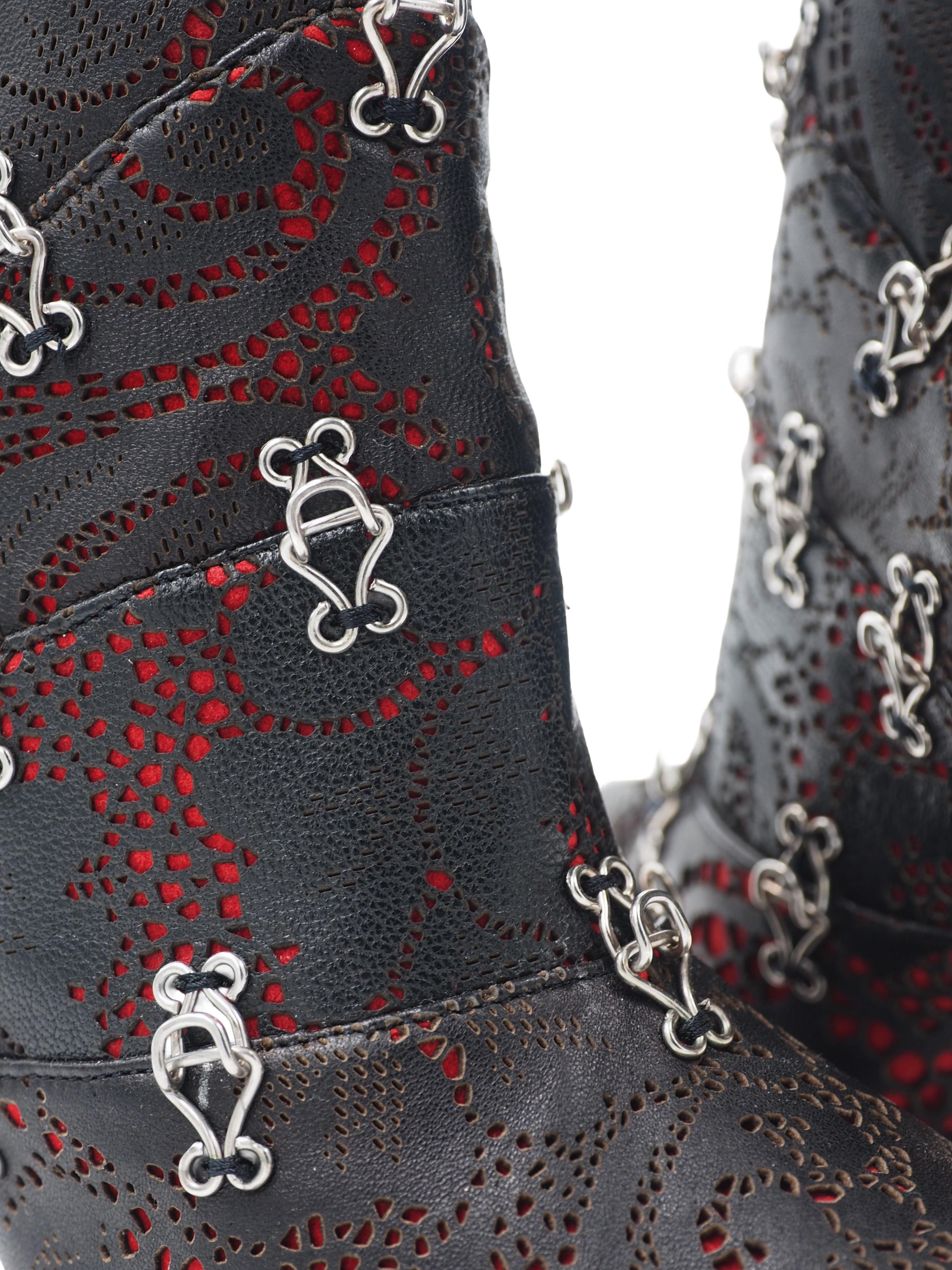 John Galliano Laser Cut Boots View 3