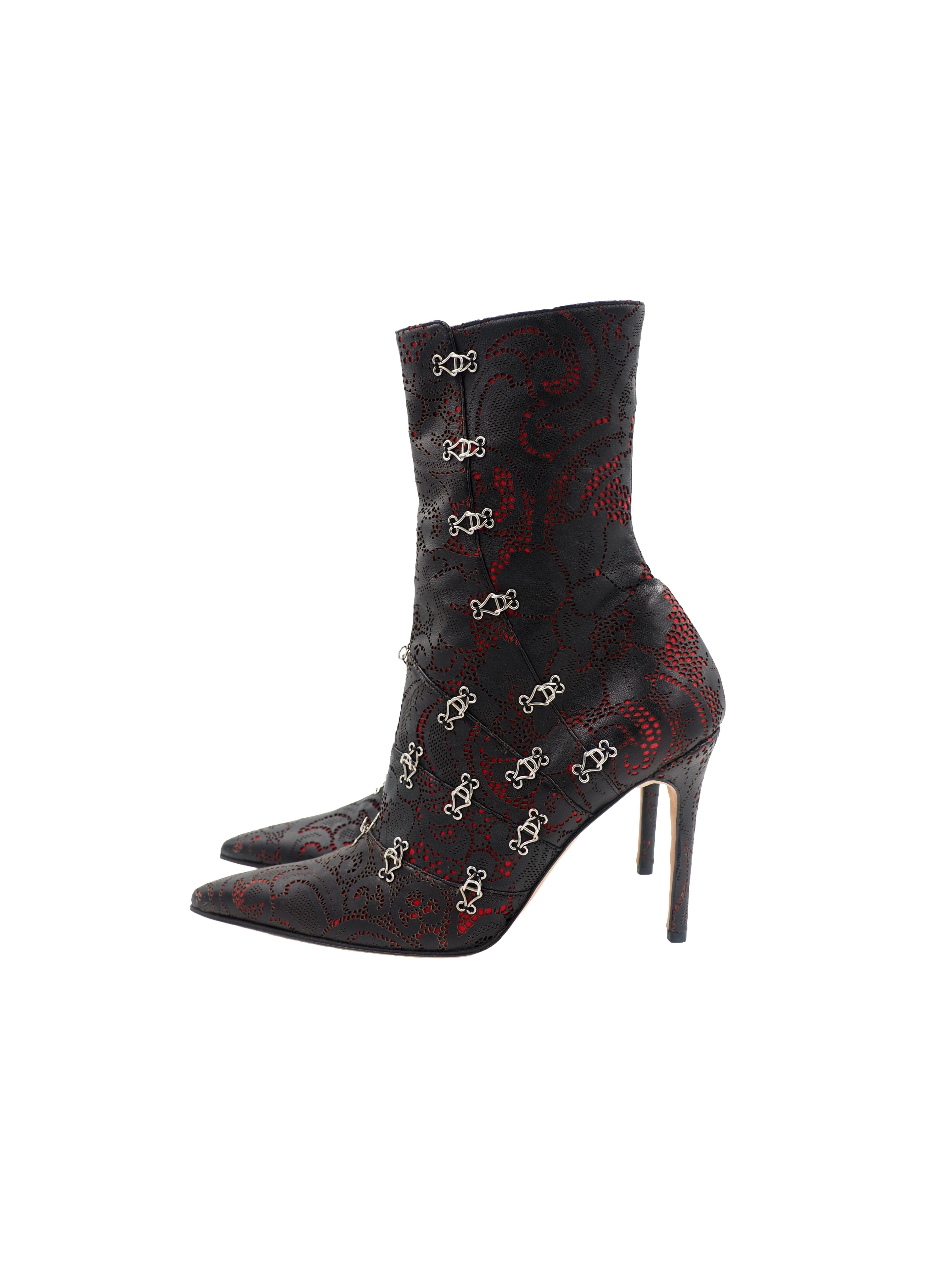John Galliano Laser Cut Boots View 4