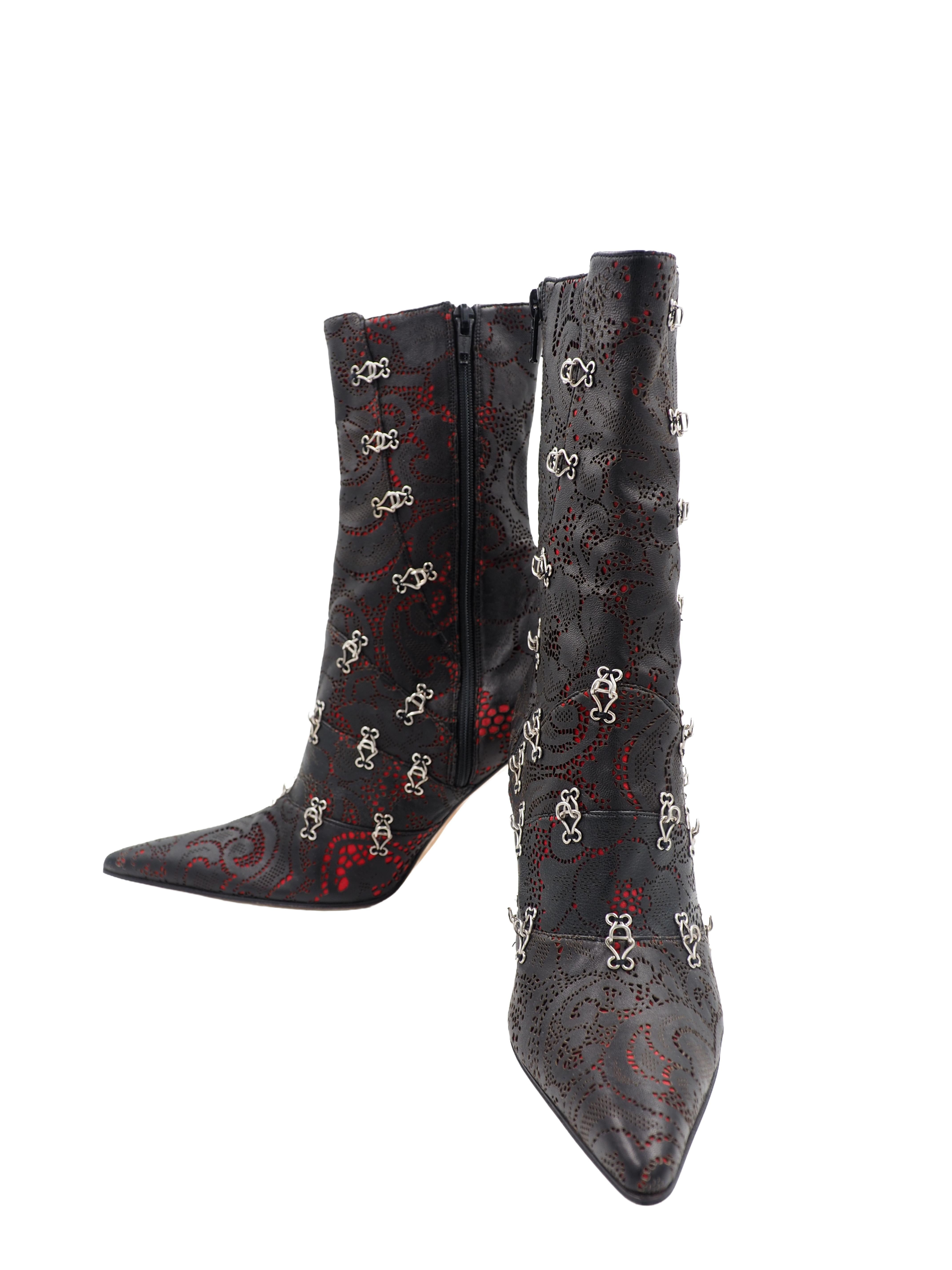 John Galliano Laser Cut Boots View 5
