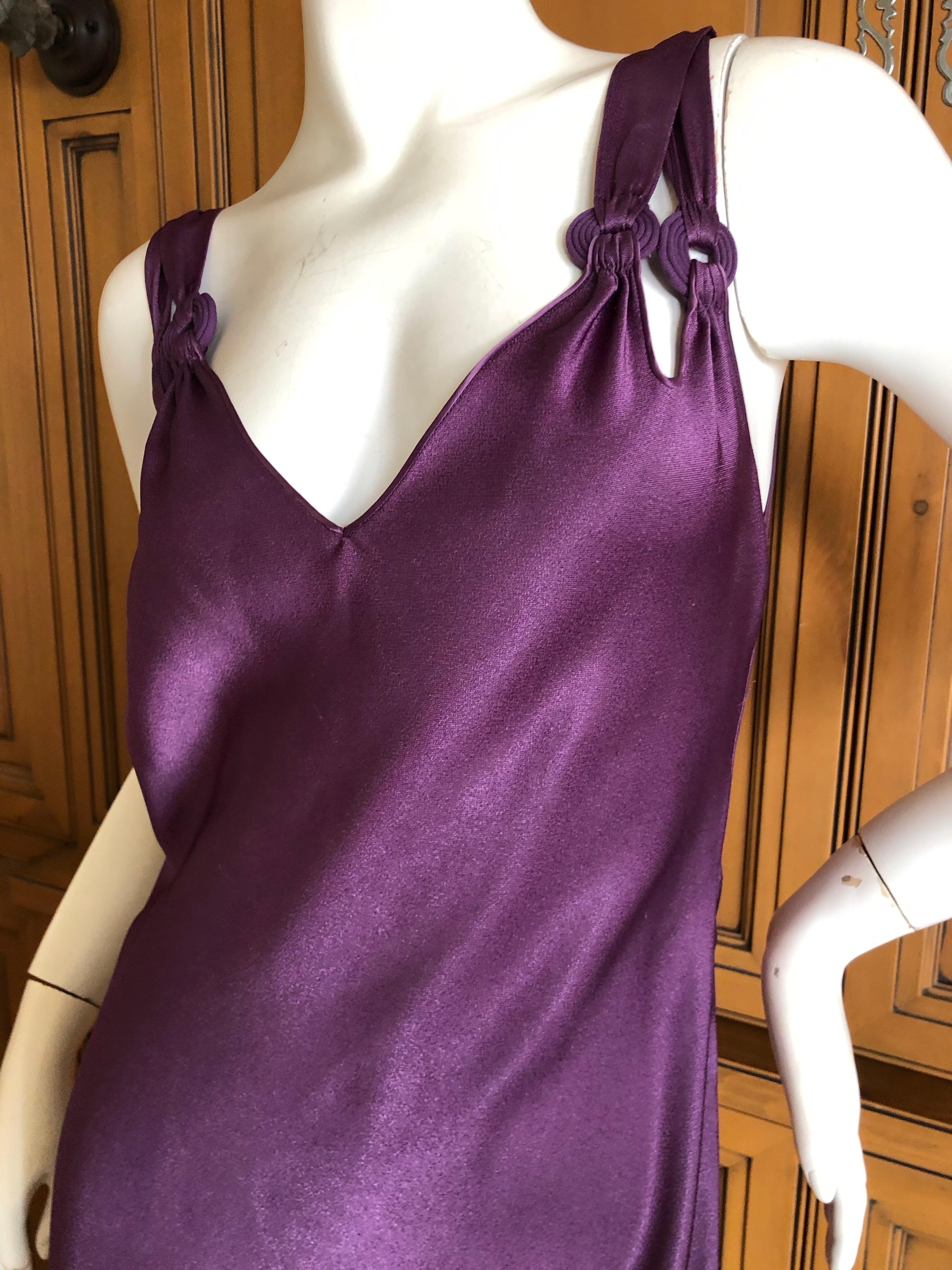 John Galliano Late 90's Luscious Rich Purple Bias Cut Evening Dress Size 42 In Good Condition In Cloverdale, CA