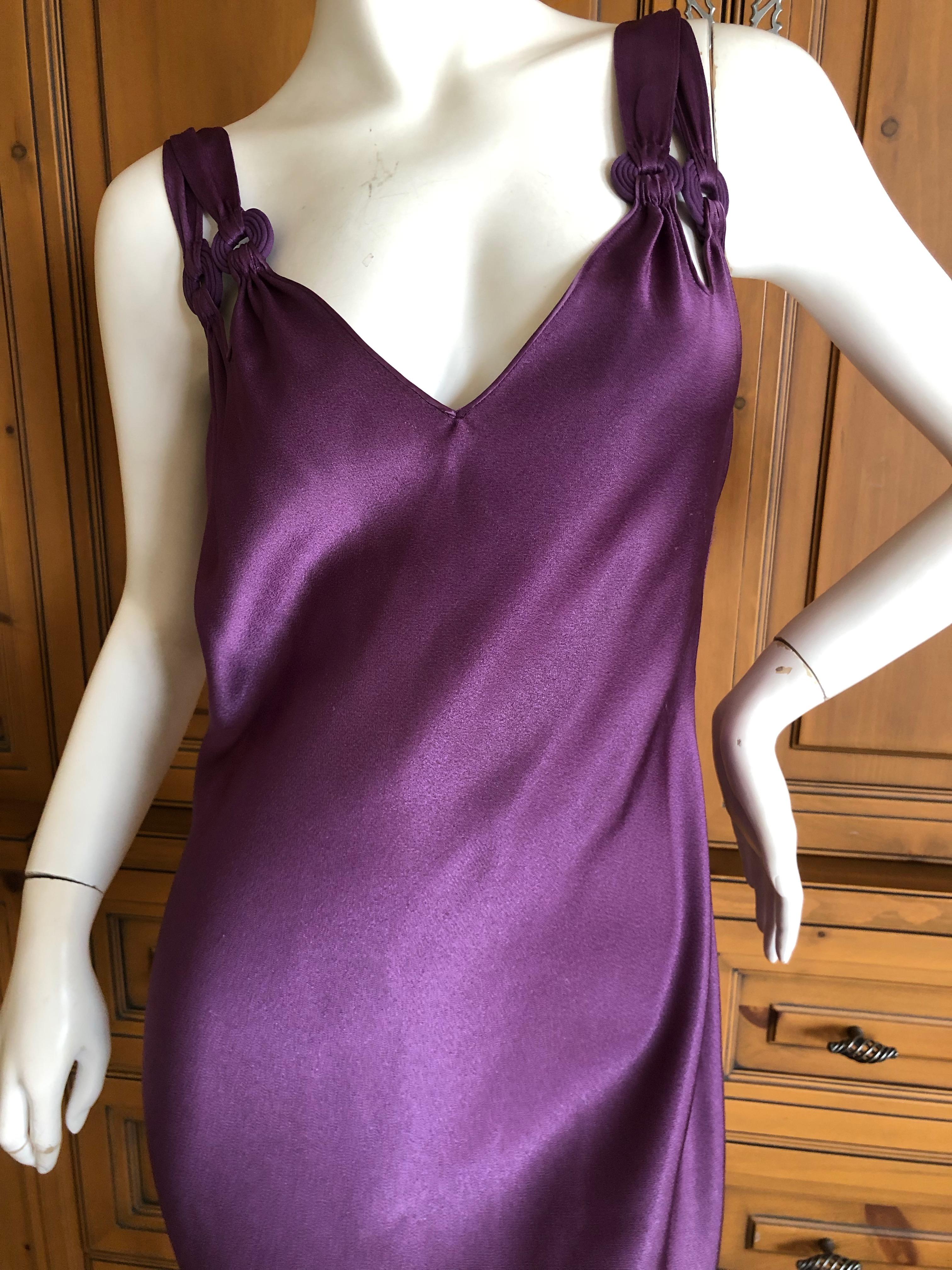 John Galliano Late 90's Luscious Rich Purple Bias Cut Evening Dress Size 42 1