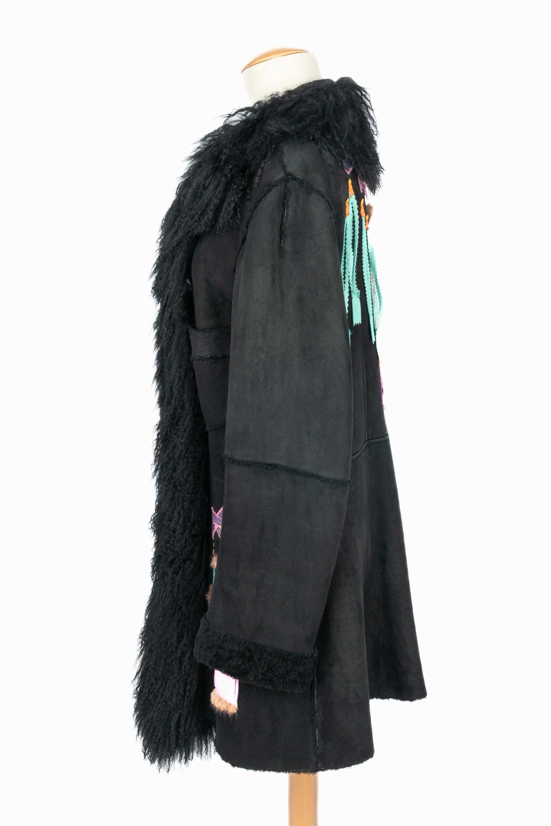 Manteau en cuir John Galliano en vente 5