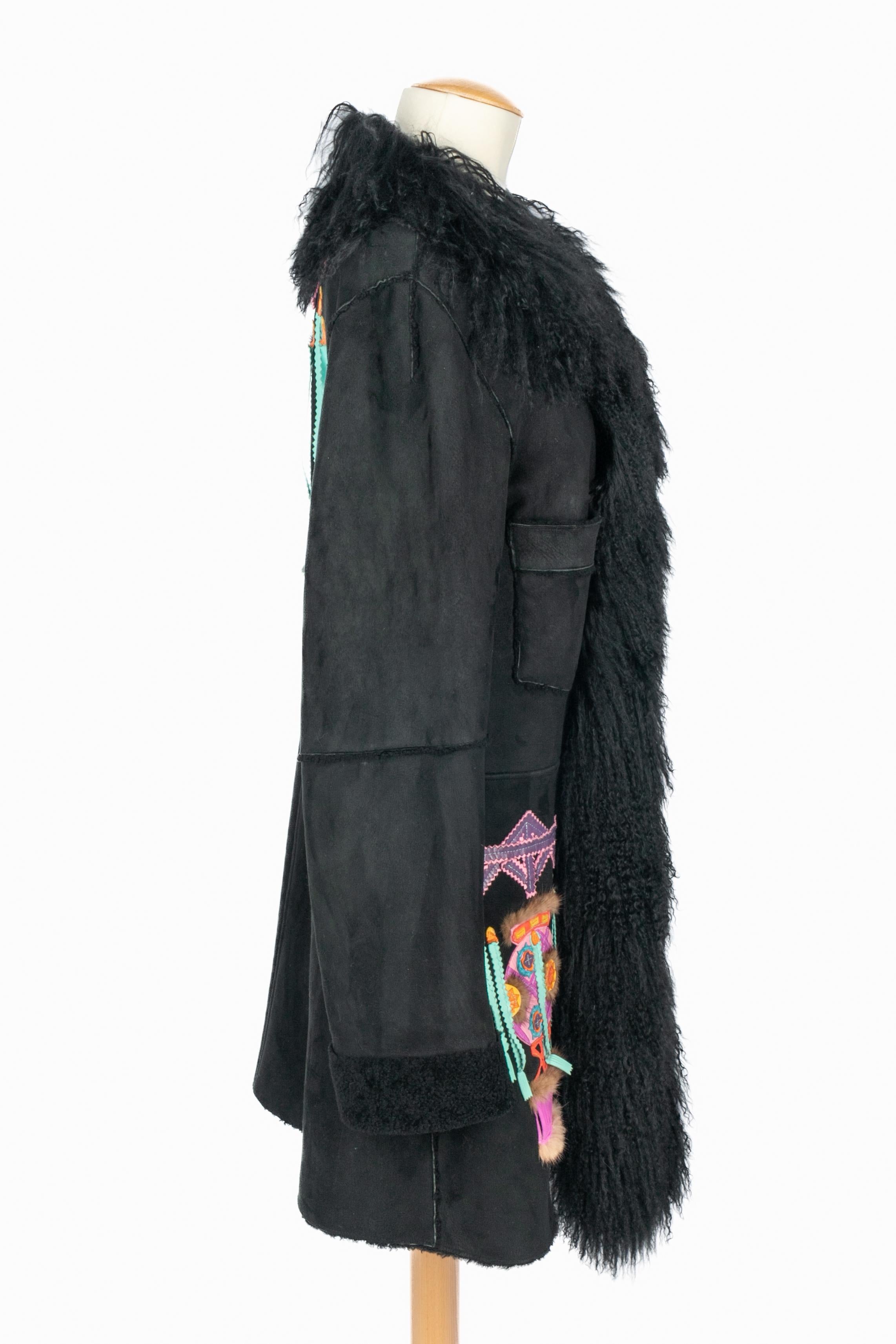 Manteau en cuir John Galliano en vente 2