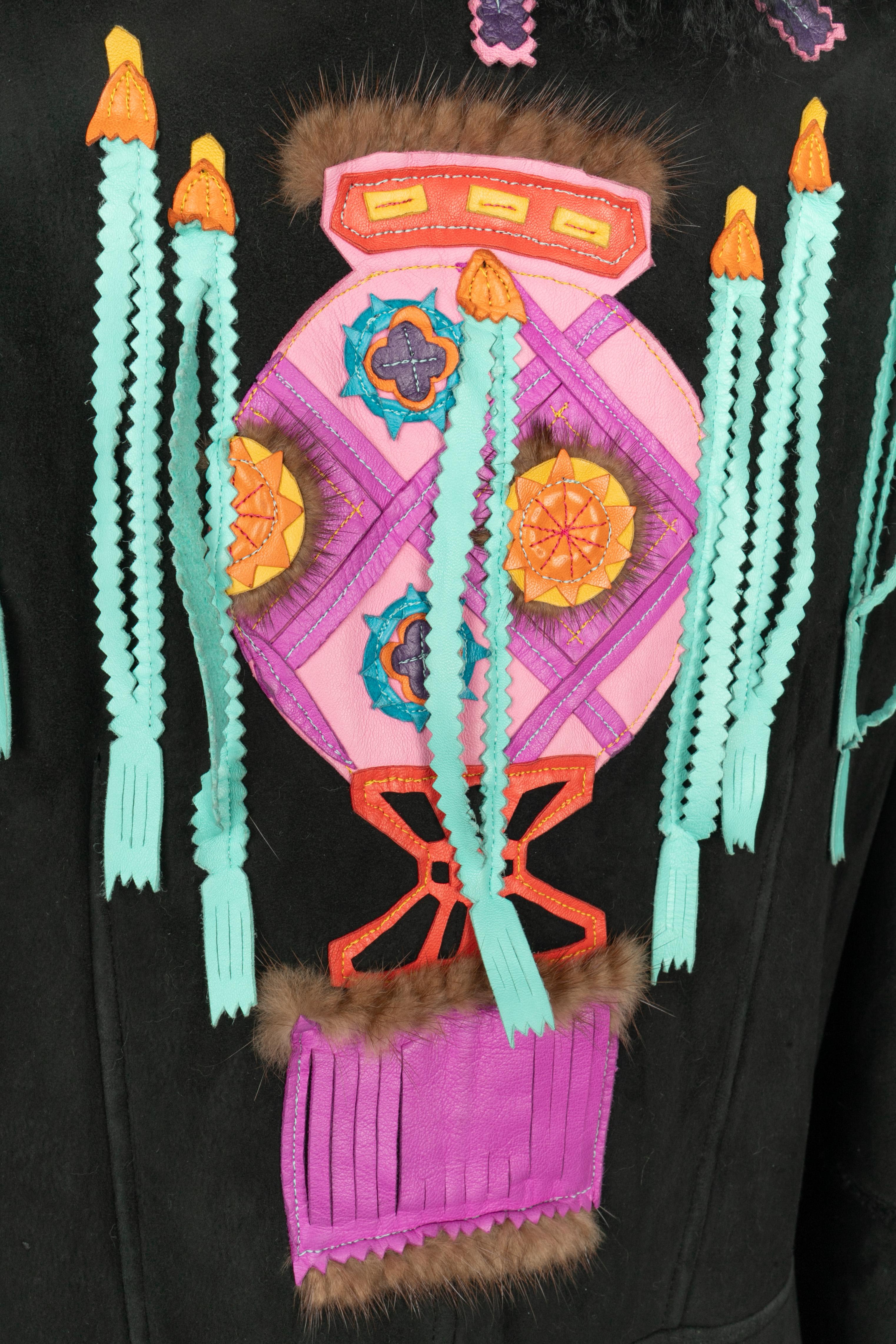 Manteau en cuir John Galliano en vente 4