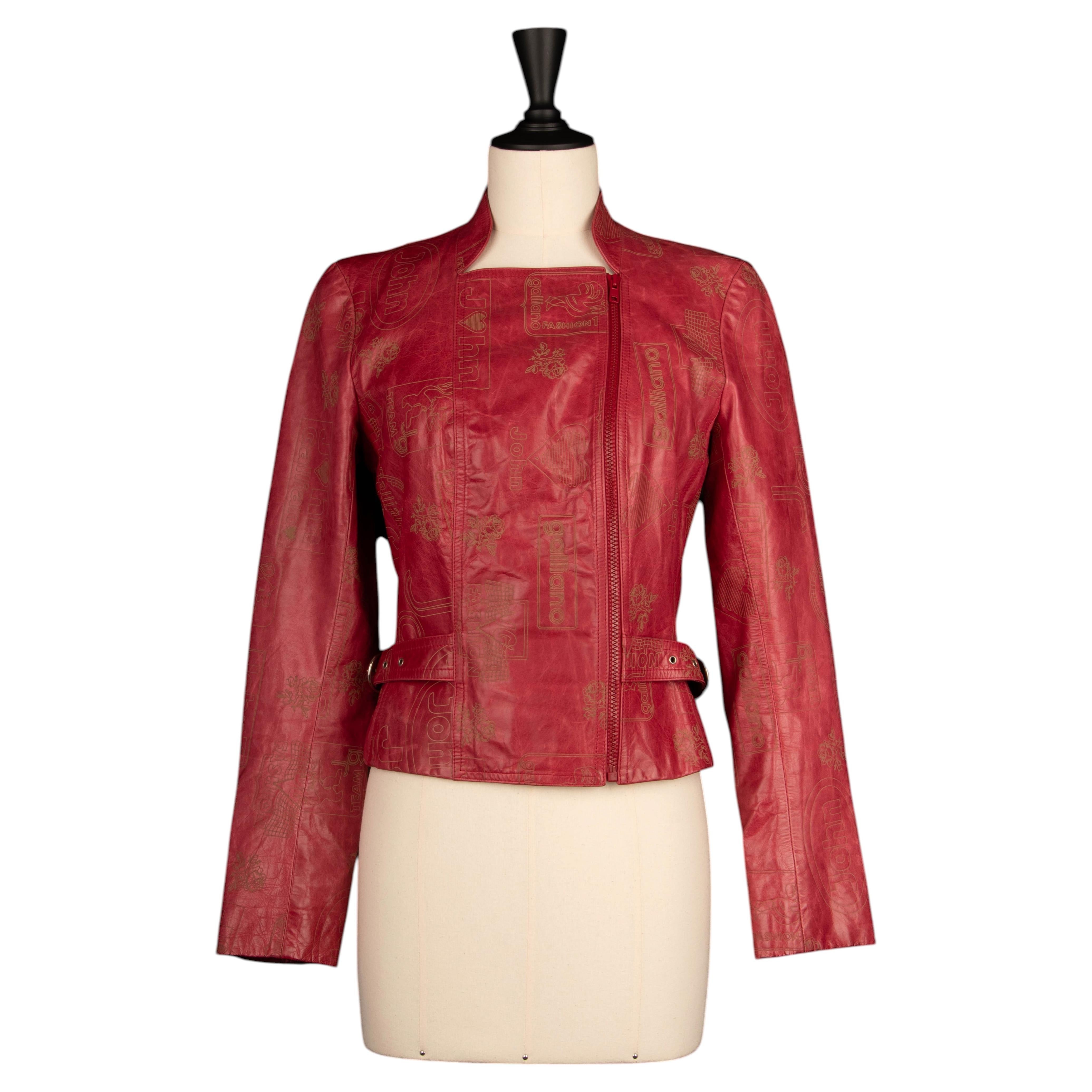 John Galliano leather jacket by John Galliano circa 2002