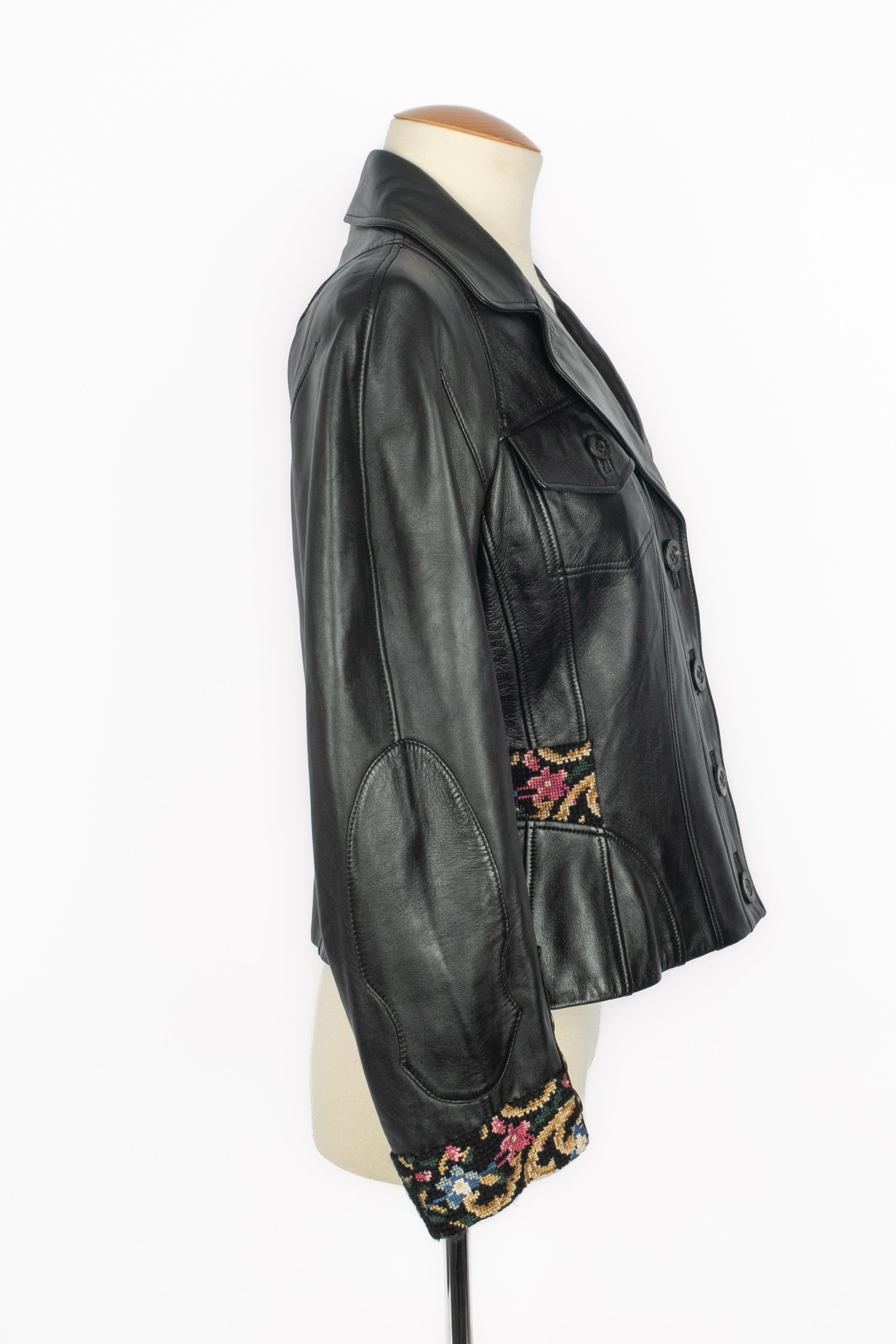 Nero Giacca in pelle John Galliano in vendita