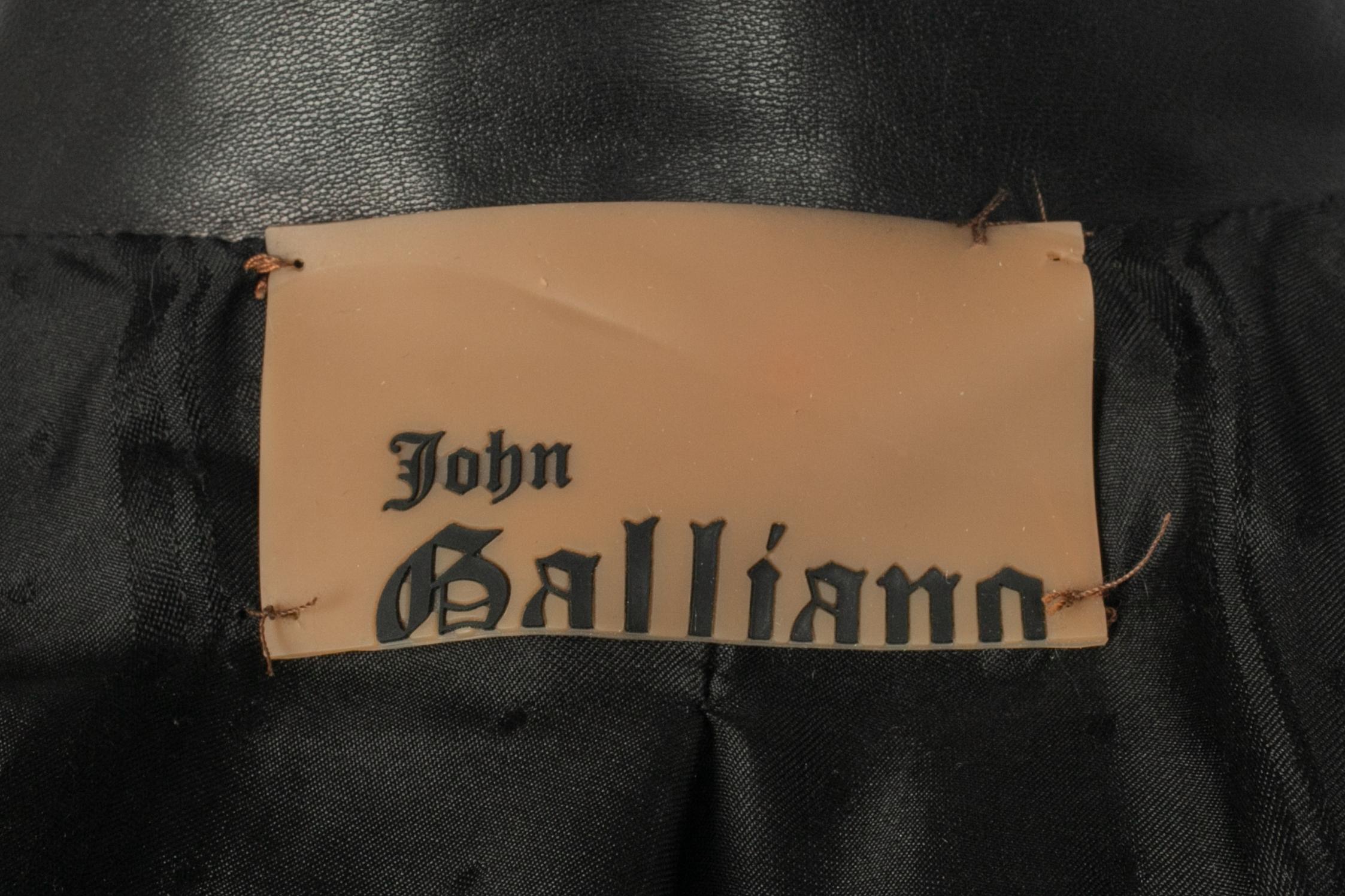 Giacca in pelle John Galliano in vendita 3