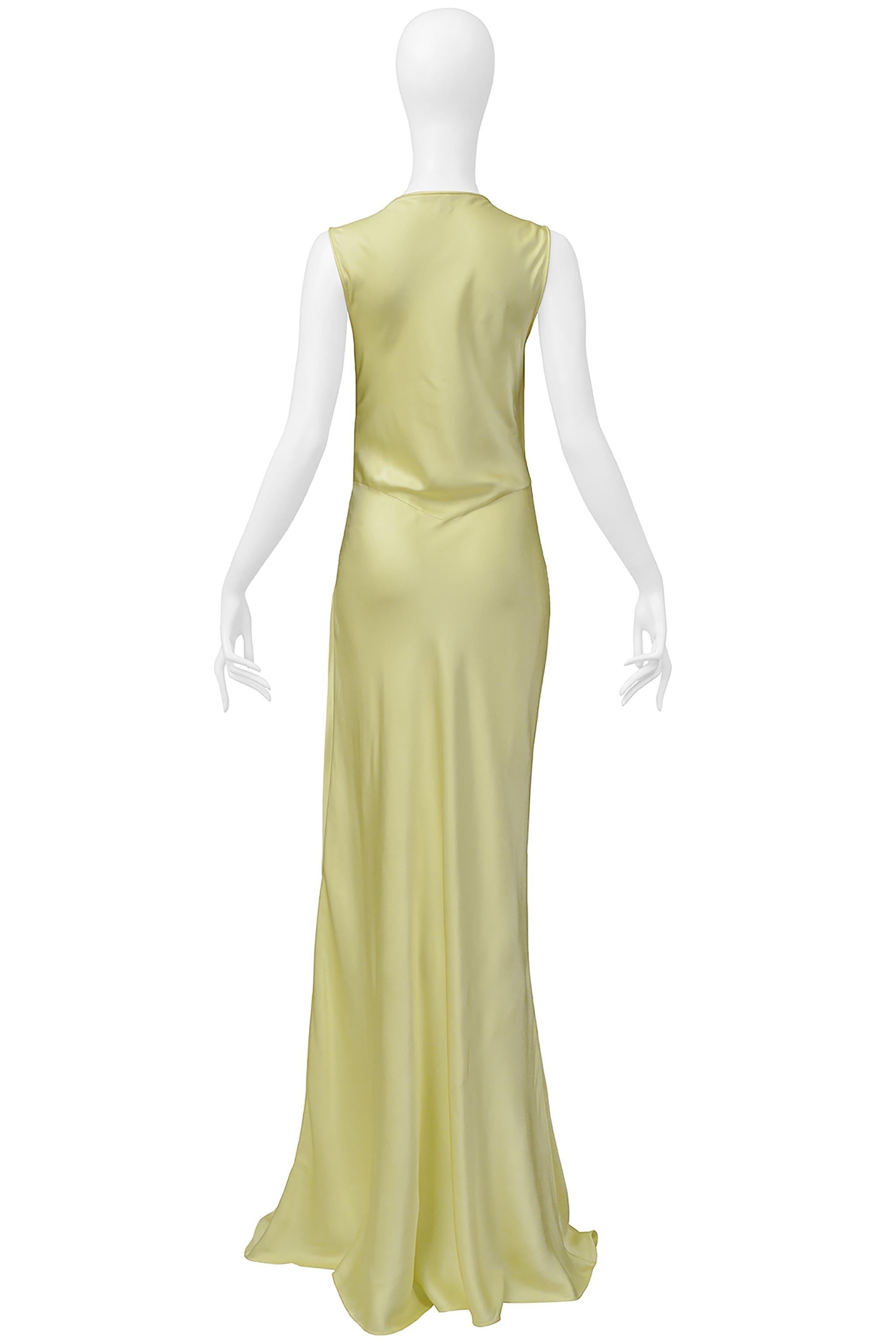 John Galliano Lemon Meringue Satin Evening Gown 2000S 3