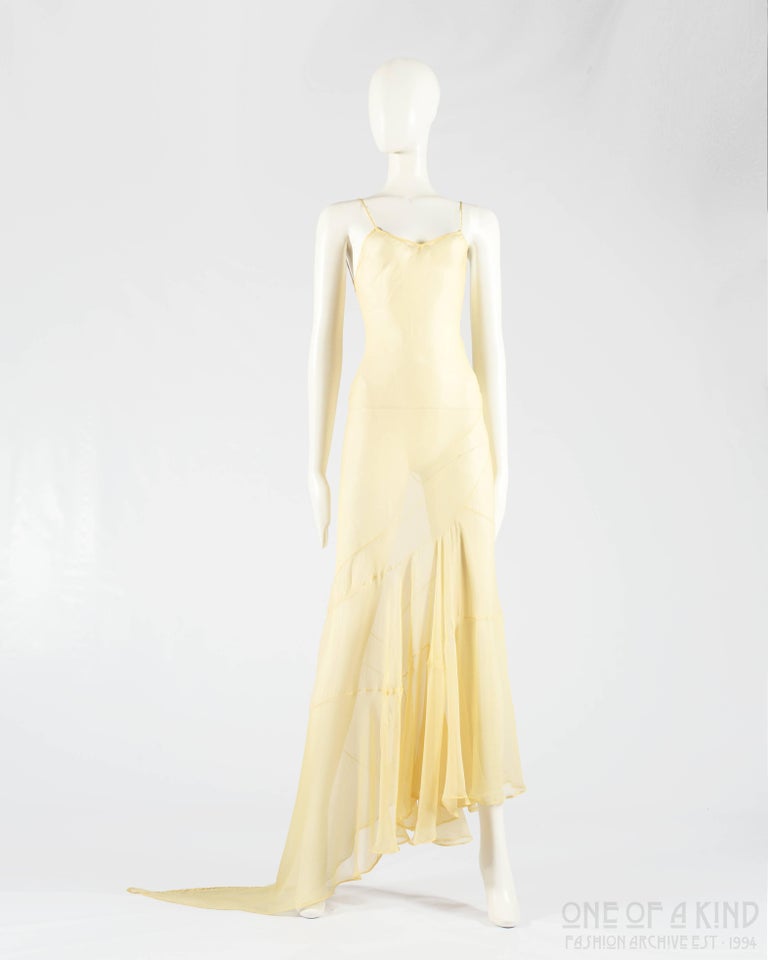 lemon slip dress