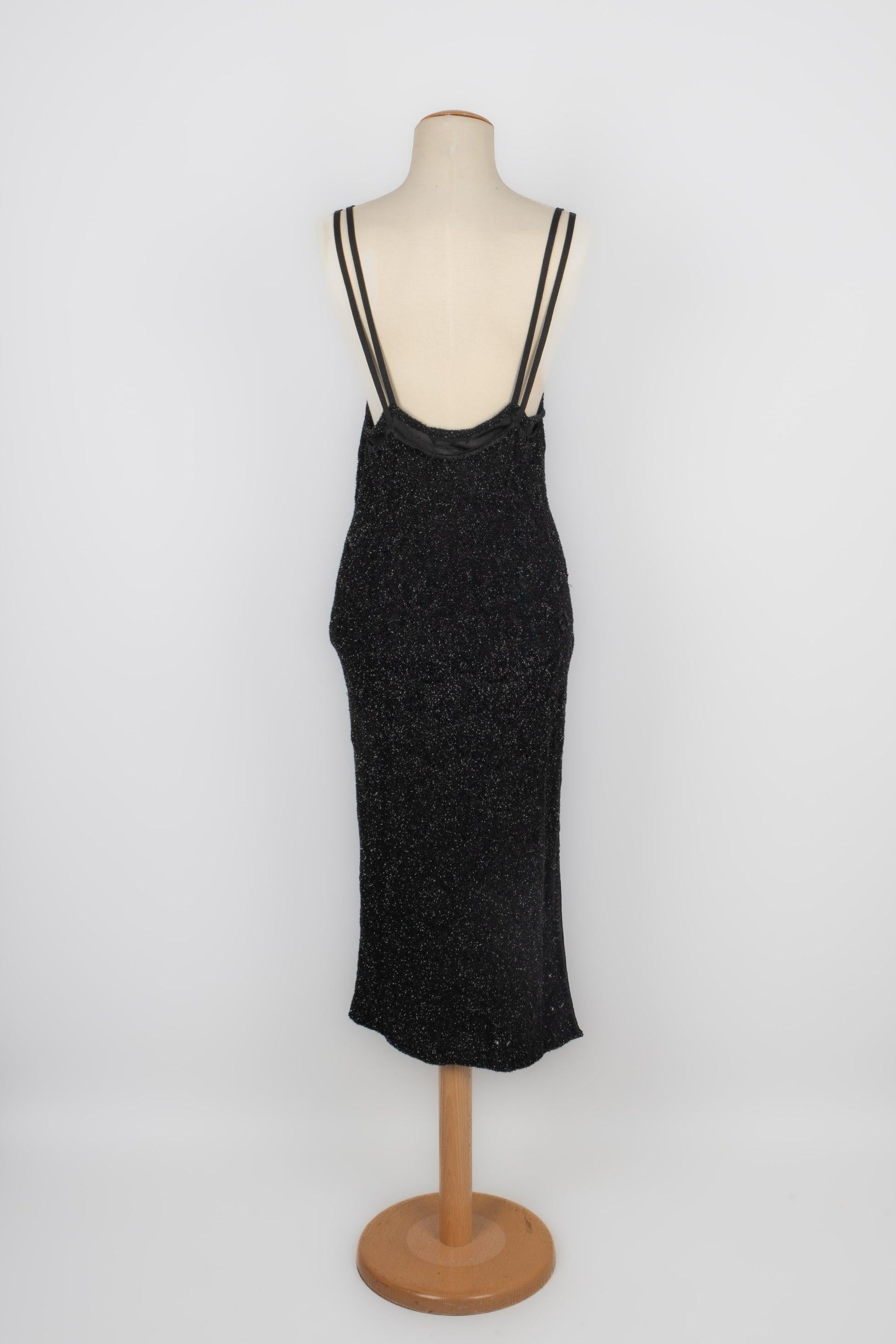 Black John Galliano Long Mesh Dress For Sale