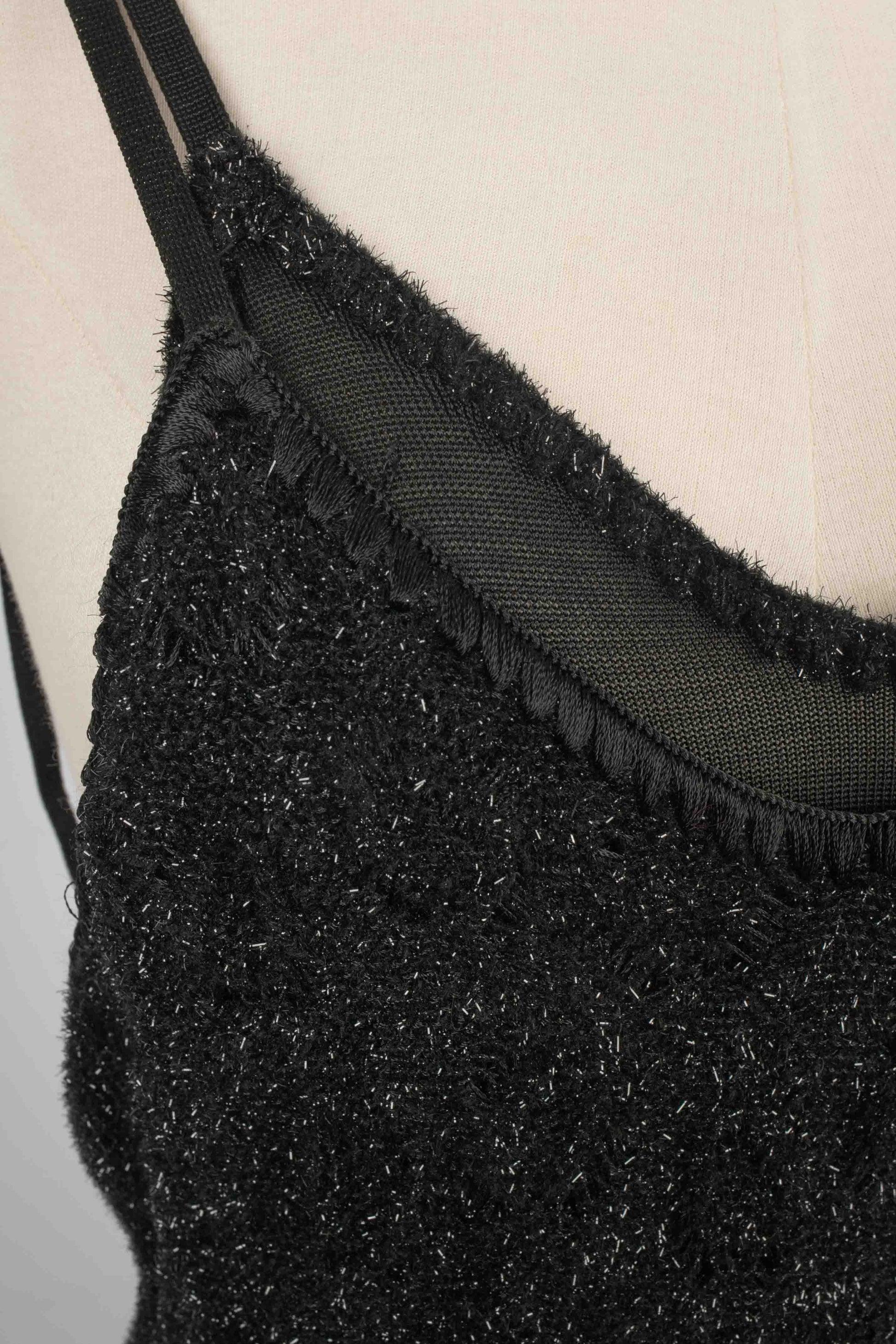 John Galliano Long Mesh Dress For Sale 1