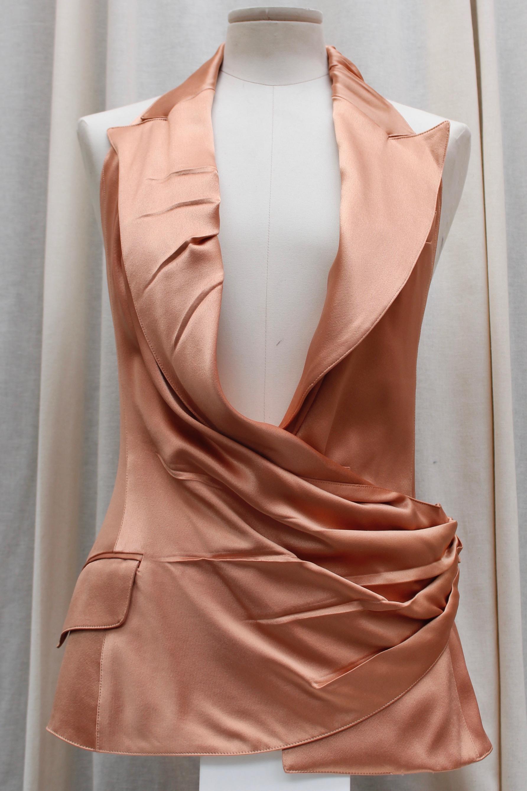 John Galliano lovely powder pink jacket and vest set For Sale 1