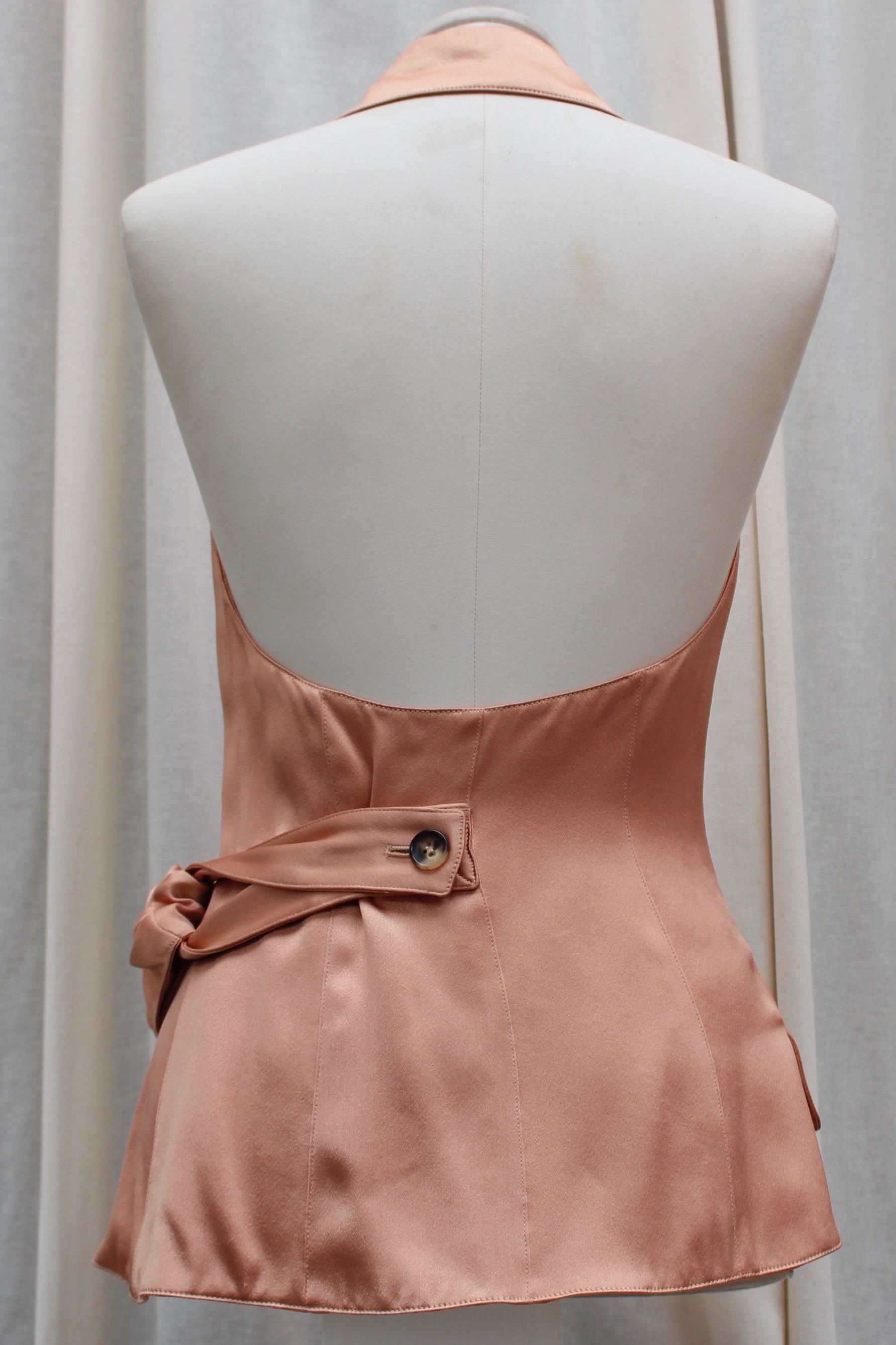 John Galliano lovely powder pink jacket and vest set For Sale 3